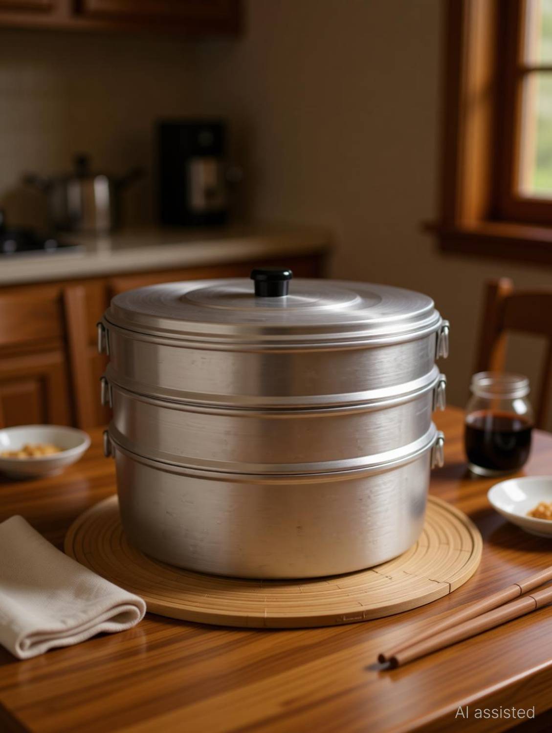 AKIRA Momo Steamer 8 Number 3 Tier Aluminium Steamer