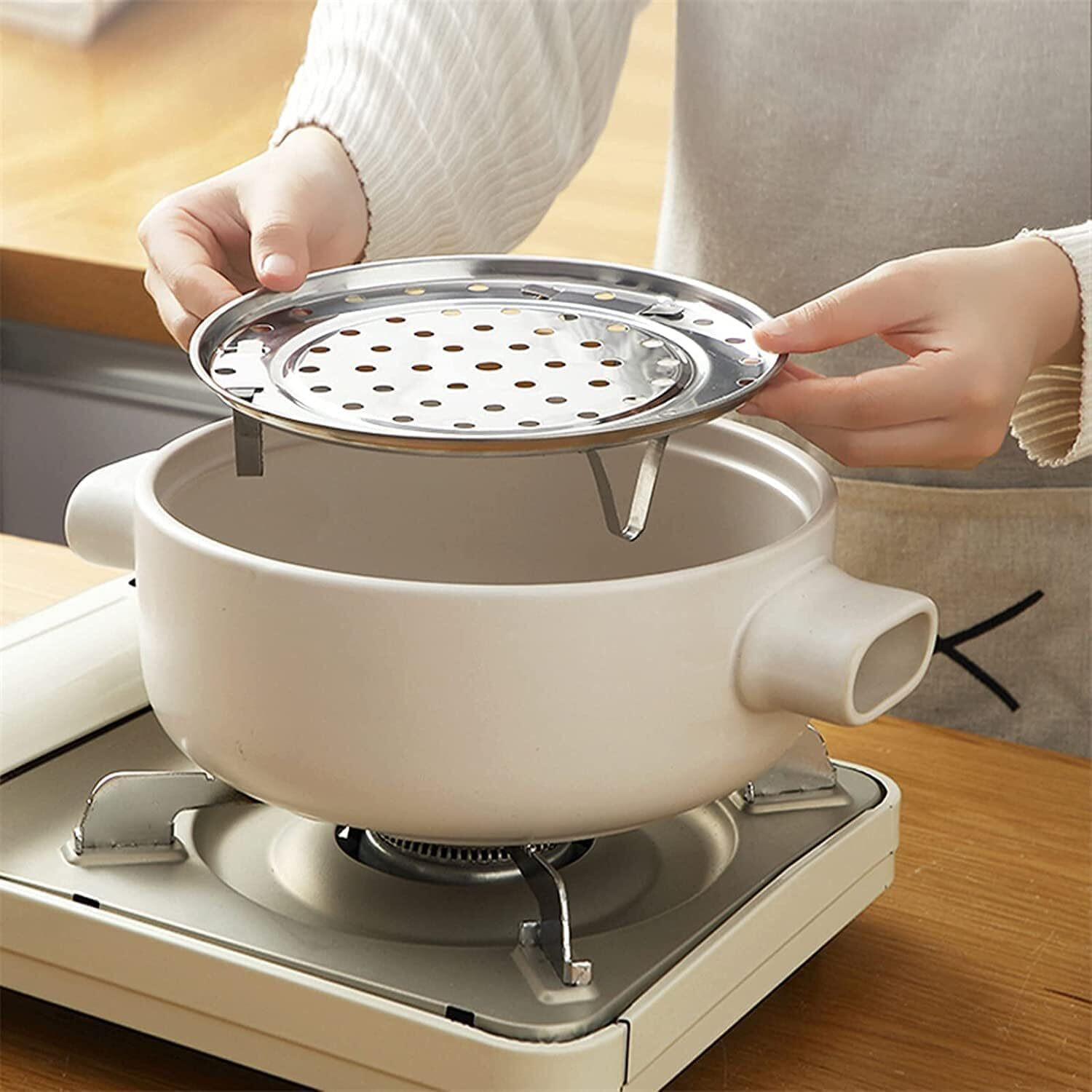 Image of PRATYADH Stainless Steel Steaming Rack Steam Tray Stainless Steel Steamer