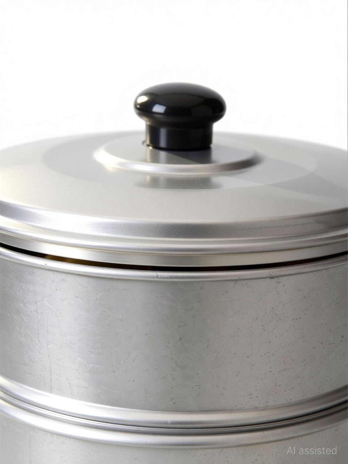 Image of VPSK 2Tier Aluminium momos steamer foridli |Dimsum|Vegetable|momos |used for onlyhome Aluminium Steamer