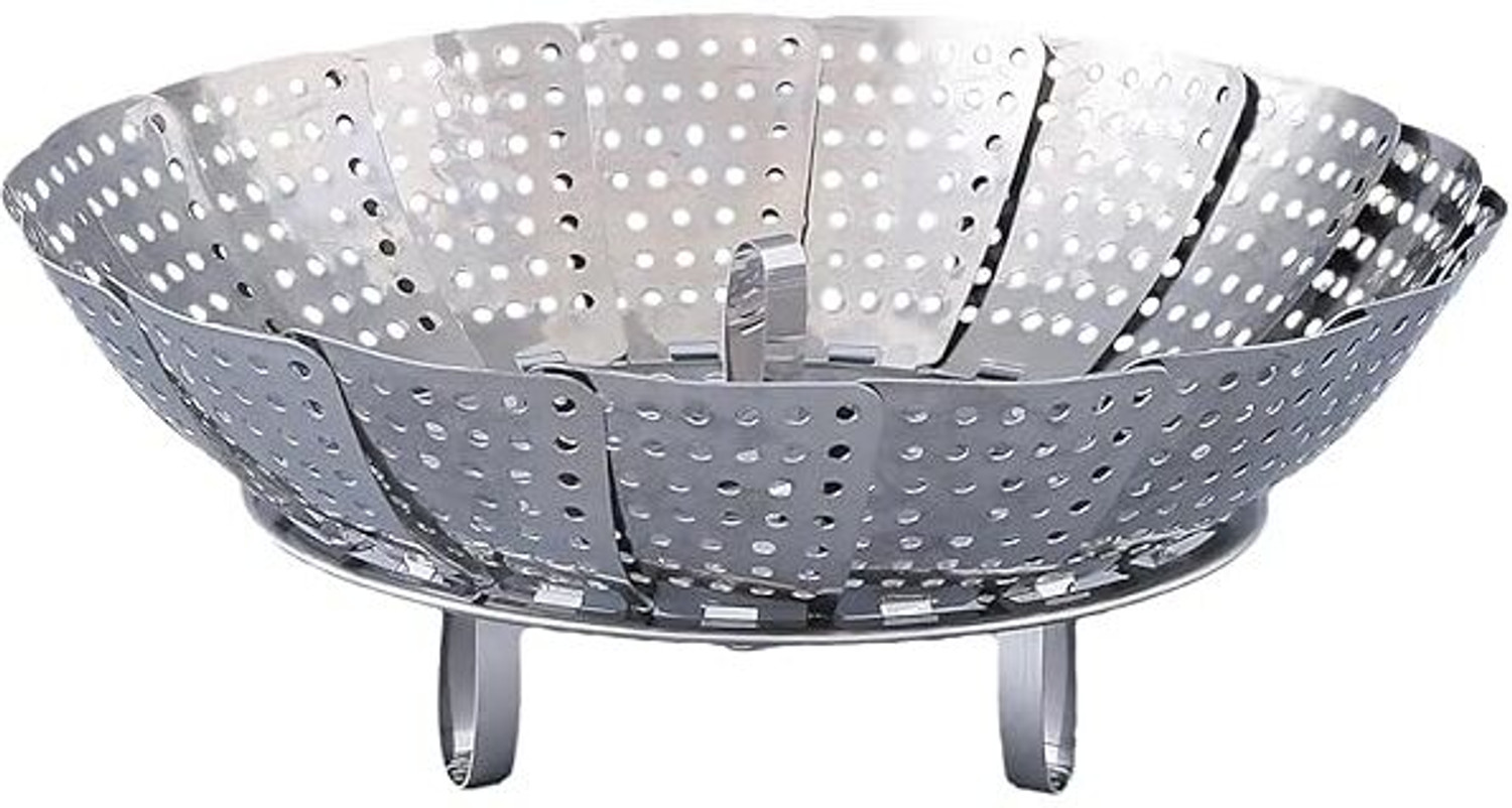 Image of CHEFERYN Foldable Baby Food Steamer for Vegatables Cooking Stainless Steel Steamer (1.5 L)