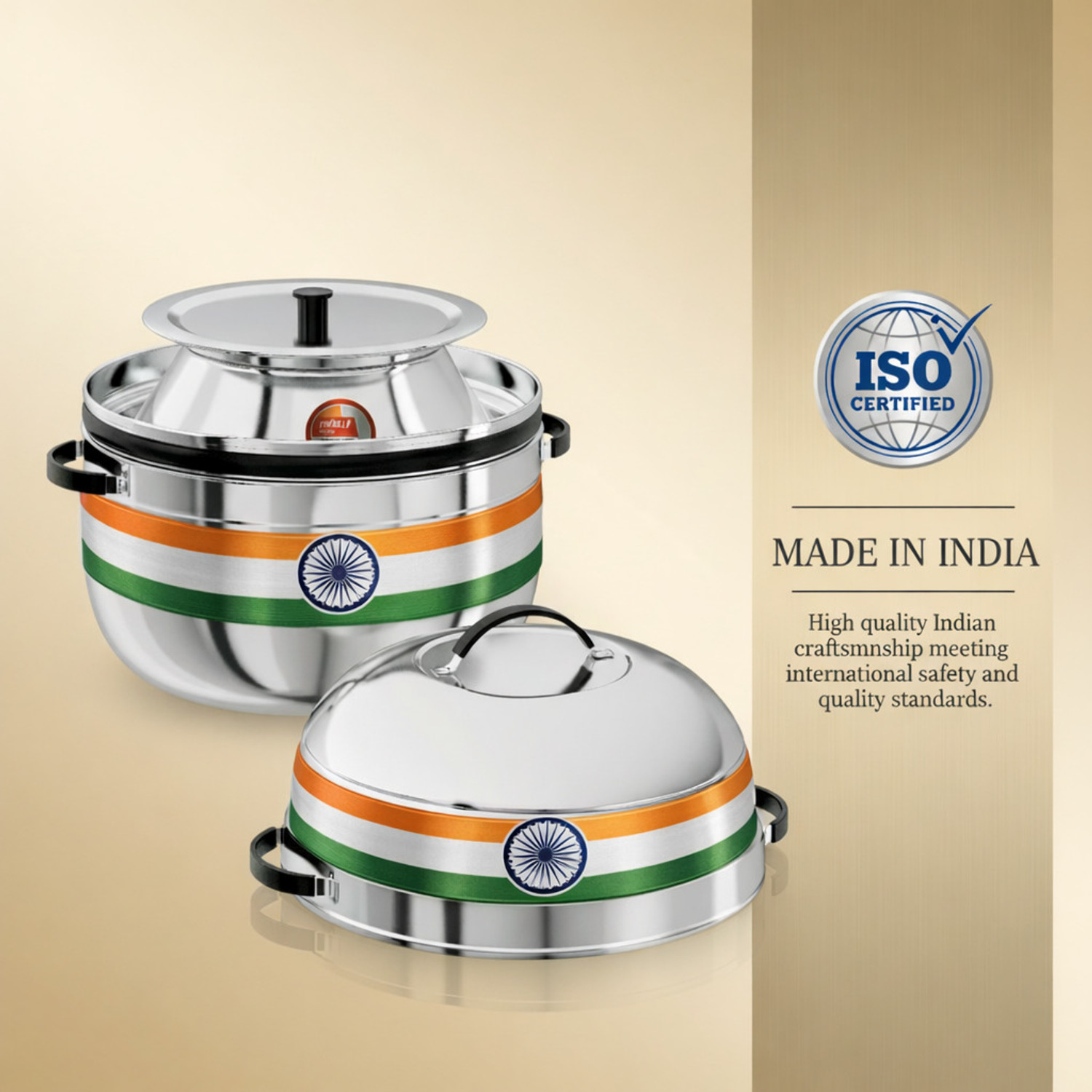 Image of Nolta Thermal 2KG Rice cooker, ISO Certified, Big SS Choodaarapetty with Pot & Gasket, Stainless Steel Steamer