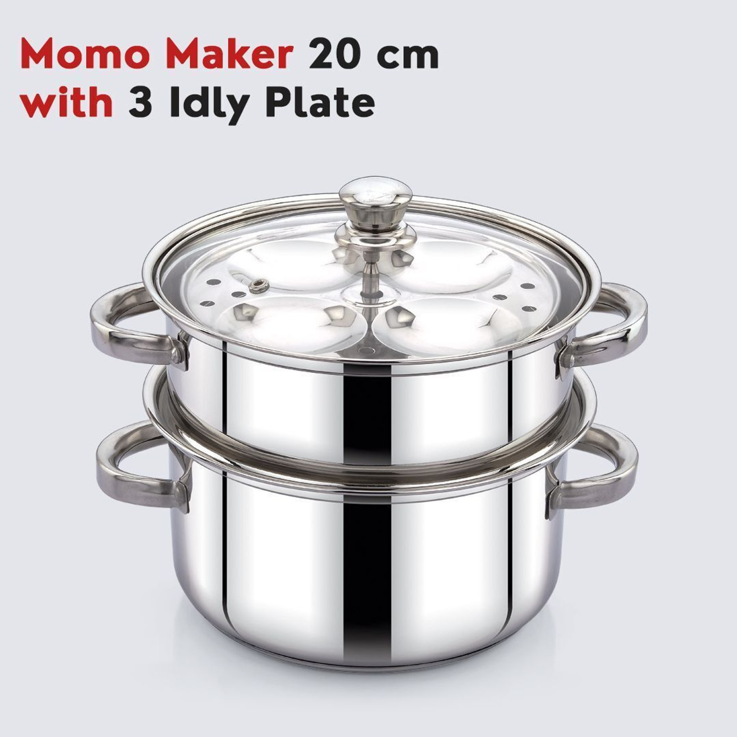Image of AVIAS Momo Maker Steamer With Idly Plate Stainless Steel Steamer