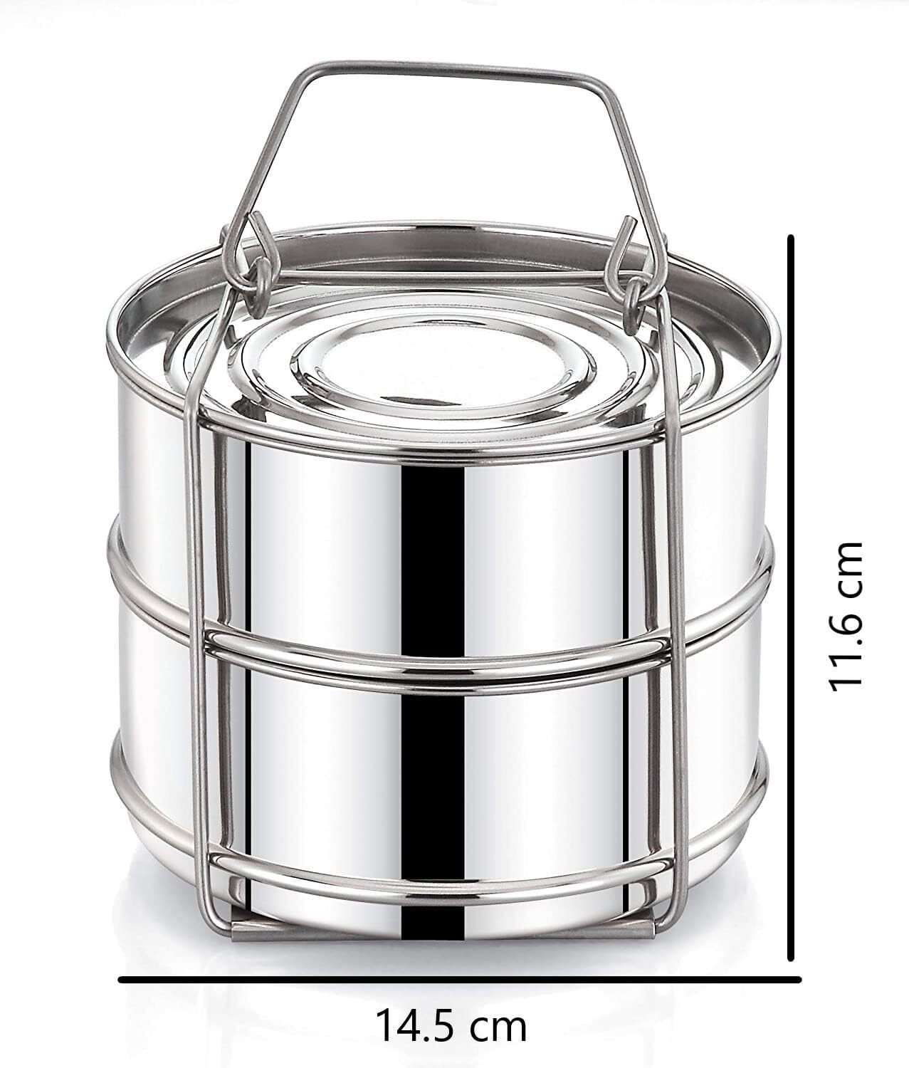 Image of Onions Expresso 3L Outer Lid Cooker Separator Set (2 Containers) Stainless Steel Steamer