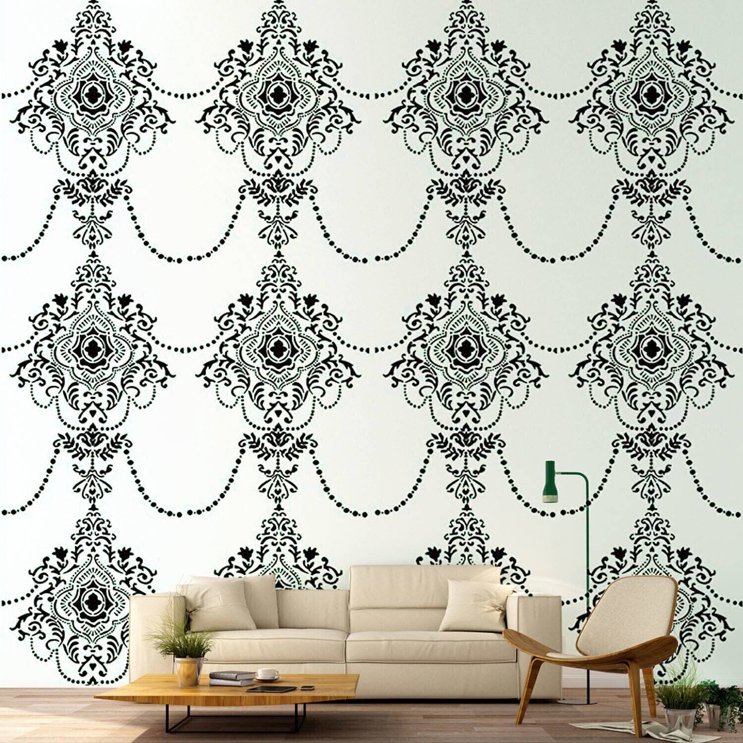 ARandNJ Painting for Wall Stencils ( Size-16X24 Inch) Chandelier DIY Reusable Design Pattern Style 40299 Modern Wall Arts Stencil