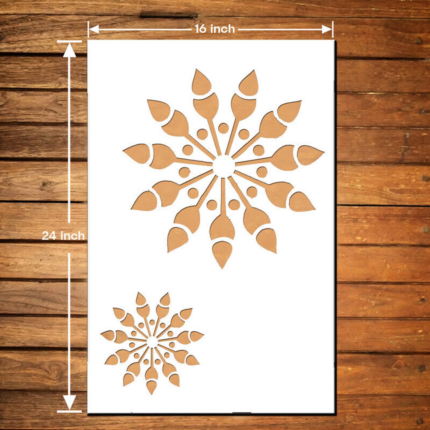 ARandNJ Painting Wall Stencils Pack of 1 (Size:- 16X24 Inch) GEOMETRIC ART THEME- Trotwood Circle Print DIY Reusable Design Suitable For Living Room, Kids Room, Drawing Room, Studio & Office Decoration Modern Wall Stencil