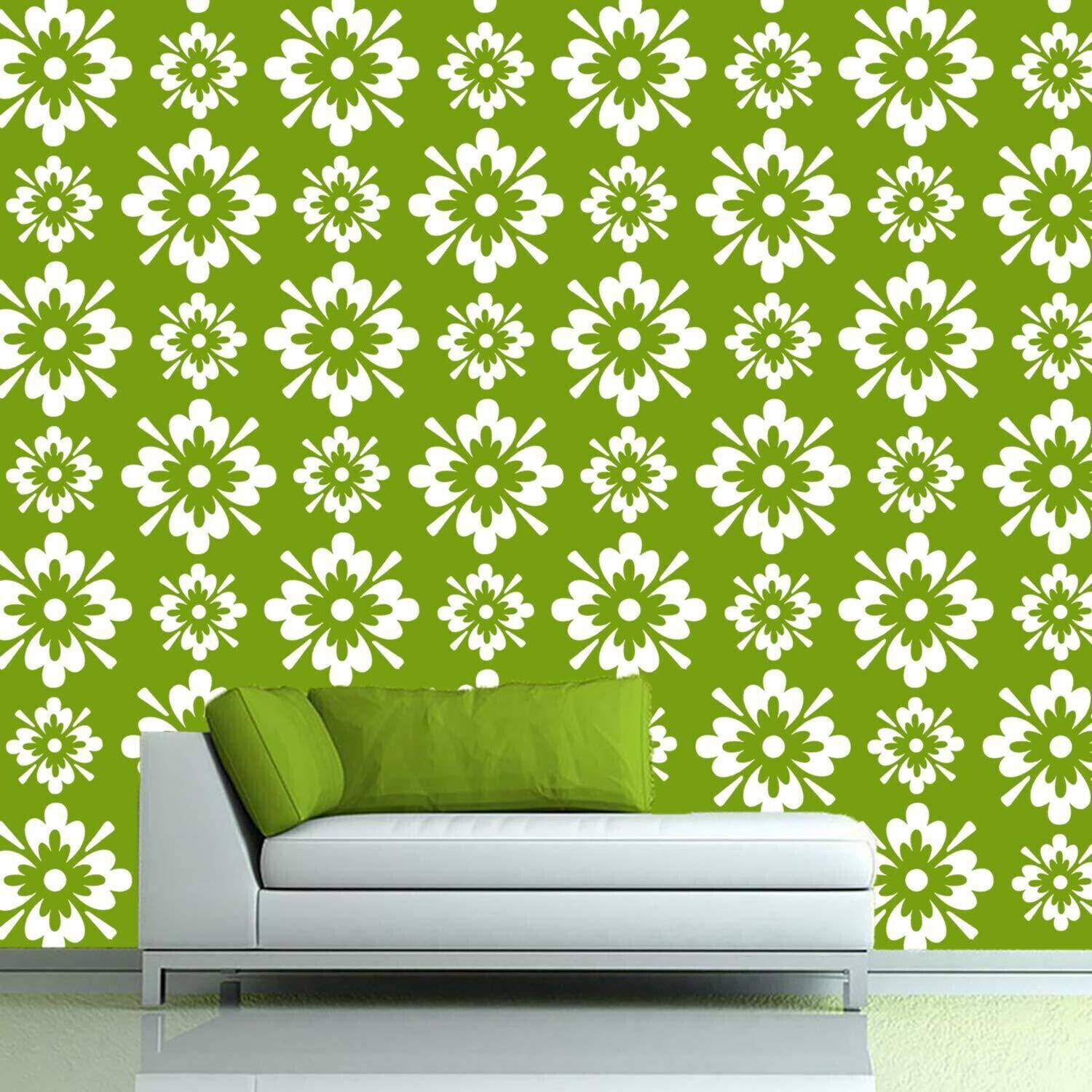 ARandNJ Painting Wall Stencils Pack of 1, (Size- 16X24 Inch) Floral DIY Reusable Design PATTERN STYLE- 40174 Modern Wall Arts Stencil