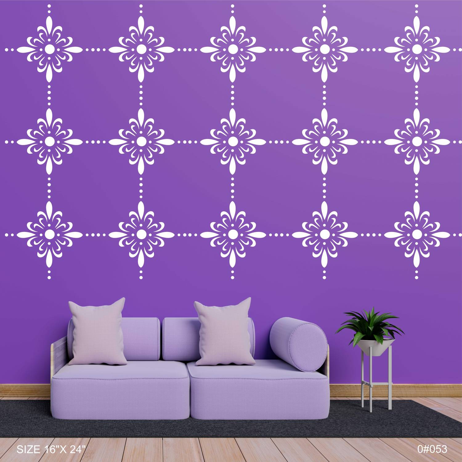 Kidli Home Decor, Decorative Wall Stencil Template for Living Room, 12 Inch x 12 Inch STNL_53 DIY Reusable and Washable Modern Wall Painting Stencil Design For Wall, Living Room Painting, Hotels Painting, Bedroom, Hall Decoration Stencil