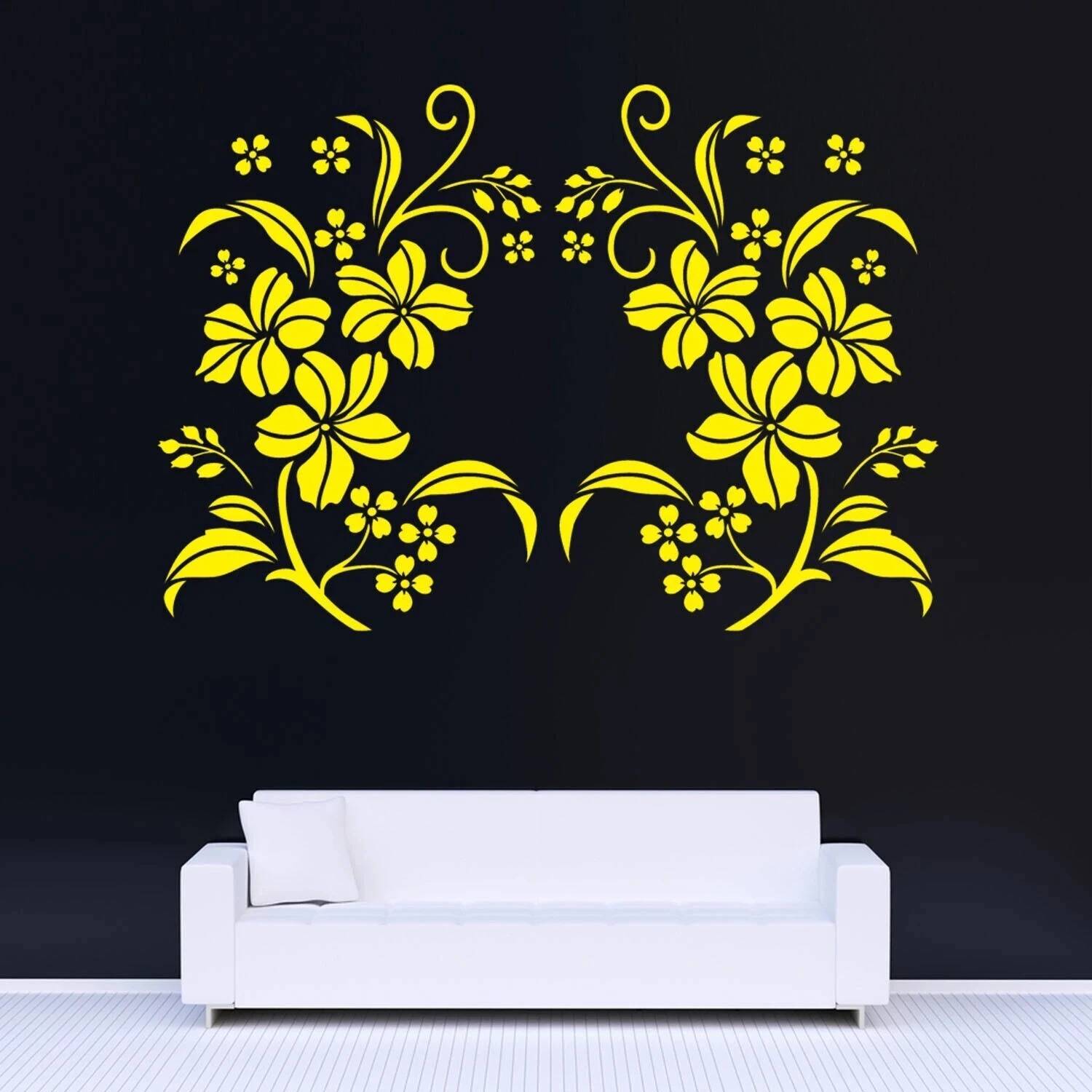ARandNJ Painting Wall Stencils (Pack of 1, Size:- 16 X 24 Inch) BOTANICAL PATTERN THEME- Beautiful Flower Reusable DIY Design Suitable For Bedroom, Drawing Room, Lounge, Cafe & Restaurant Decoration Modern Home Art Wall Stencil