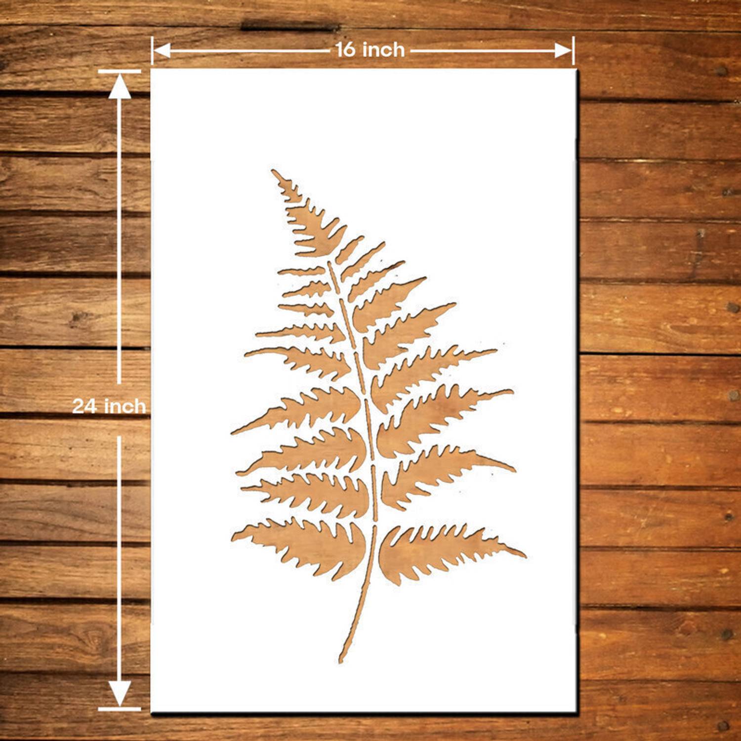 JAZZIKA Wall Stencils Pack of 1 (Size :- 16 X 24 Inch) PATTERN- Fern & Petal Design Ideal For Wall Decor Paintings Home Wall Decor Stencil