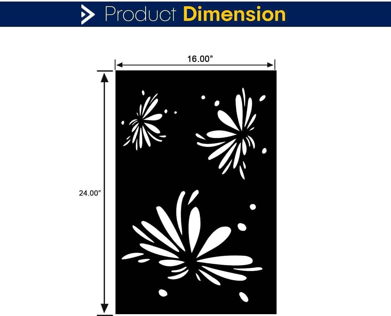 JAZZIKA Wall Stencils Pack of 1 (Size:-16X24 Inch) Botanical Theme- Seamless Design DIY Reusable Painting Suitable For Bedroom, Kids Room, Office, Entrance & Living Room Modern Home Wall Arts Stencil