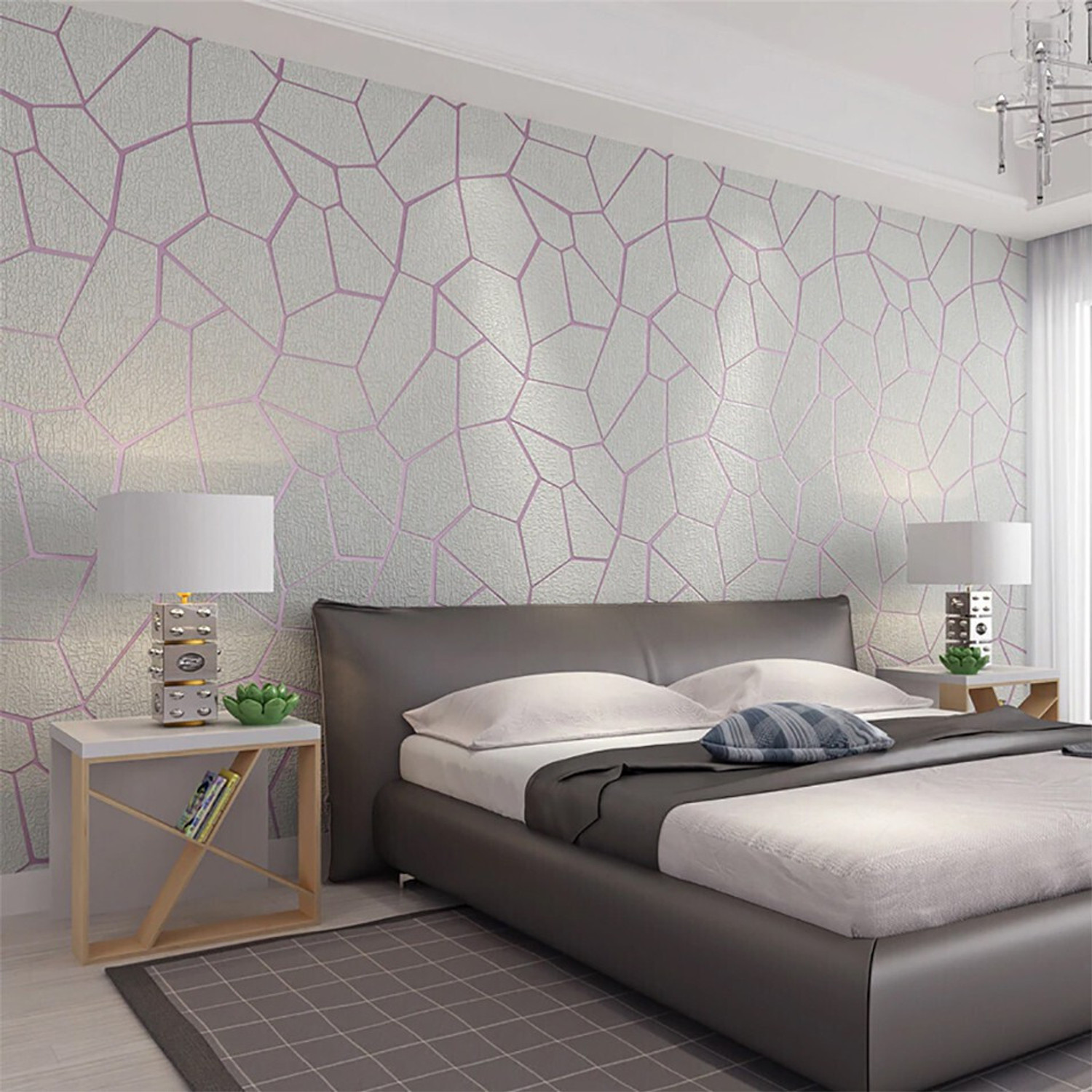 Image of Kayra Decor Geometric Wall Design Stencils For Wall Painting (36 inch x 66 inch) (KDS90038) KDS90038 Wall stencil Stencil