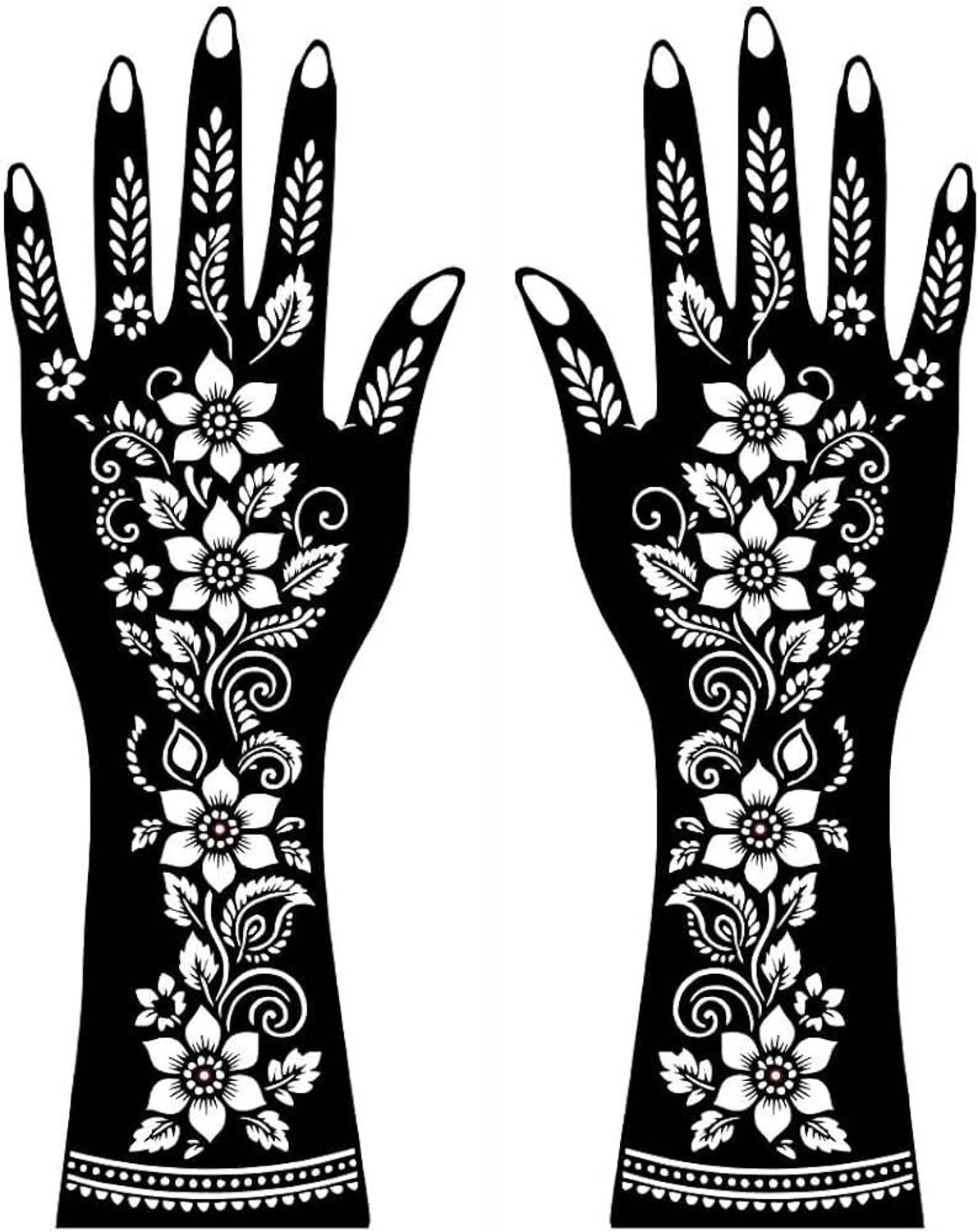 AISHBEAUTY Mehndi Stencil Temporary Tattoo 043 Temporary Tattoos Stencil
