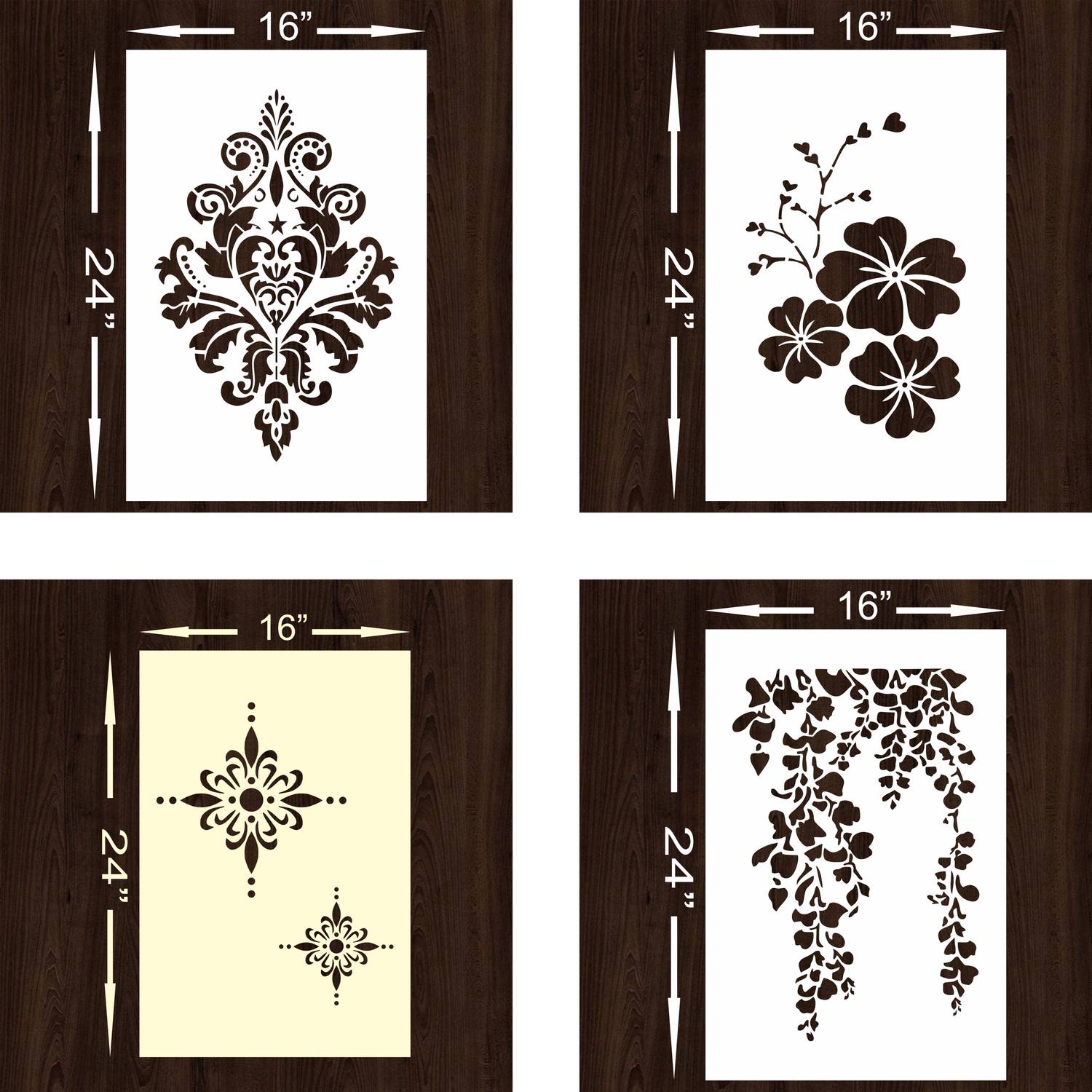 FLEXISHINE DECOR Size- 16X24 Inch, Theme- Classy (2041) DIY Painting Suitable For Bedroom, Drawing Room & Office Decoration Home Wall Arts Stencil