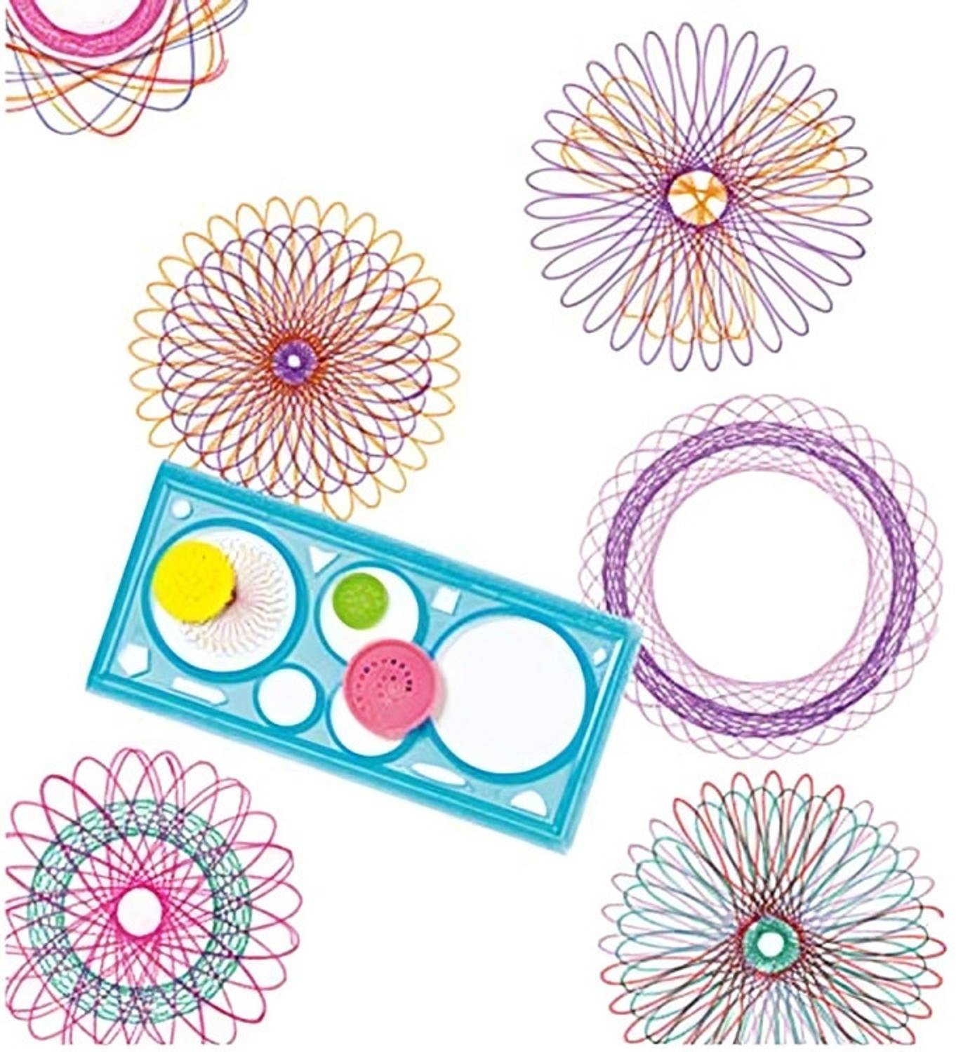Toygenic Kids Ruler Spirograph Geometric Ruler Drafting Tools Stationery for Students Drawing Set RuLer Stencil