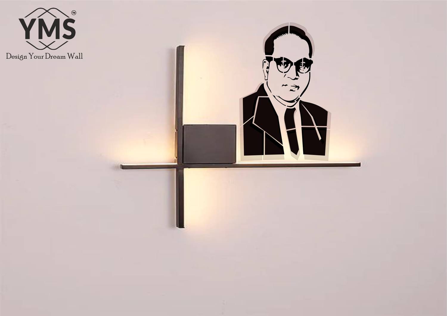 YMS Size:- 16" X 24" The Constitutional Frameman- Dr. B.R.Ambedkar Wall Stencil
