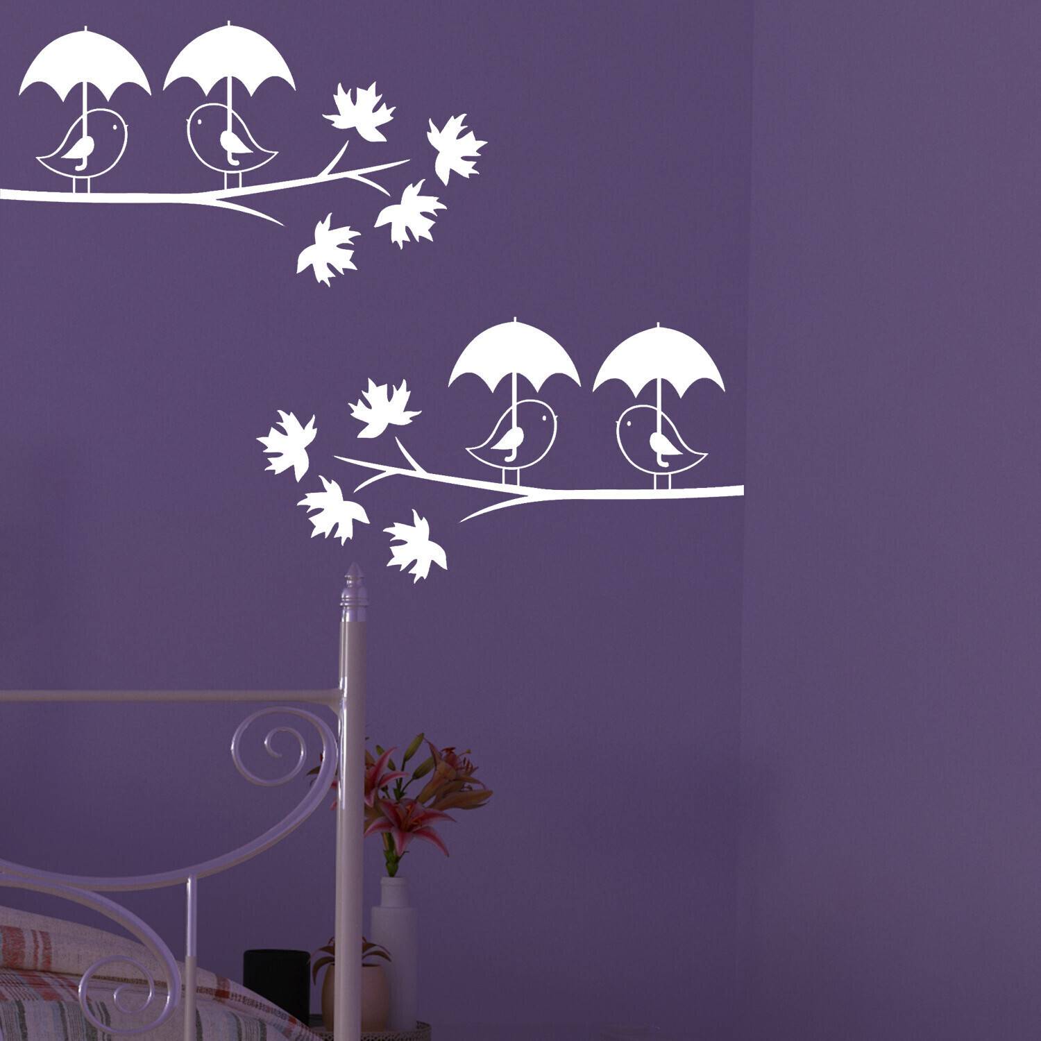 ARandNJ ARandNJ Stencils for Wall Painting for Home Wall Decoration (16 x 24) Pattern Theme- Couple Bird On Branches DIY Reusable Design Suitable For Bedroom, Kids Room, Office, Cafe & Restaurants Decoration Modern Arts Wall Stencil