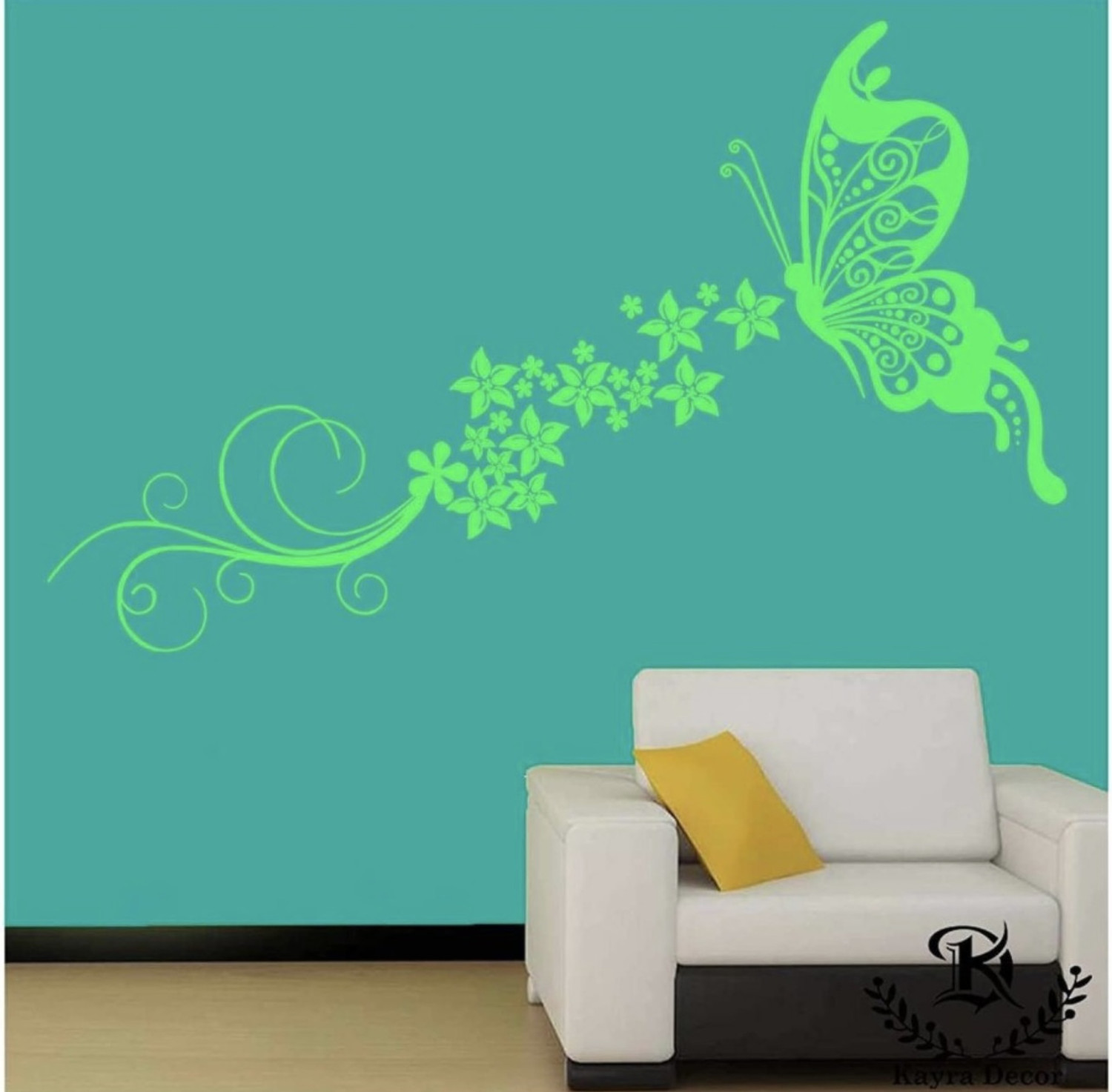 Image of Nnk Decor Size: (24 x 40 Inches) Lovely Butterfly Reusable PVC Wall Stencil for Home Decor B36051 1 Wall Stencil Stencil