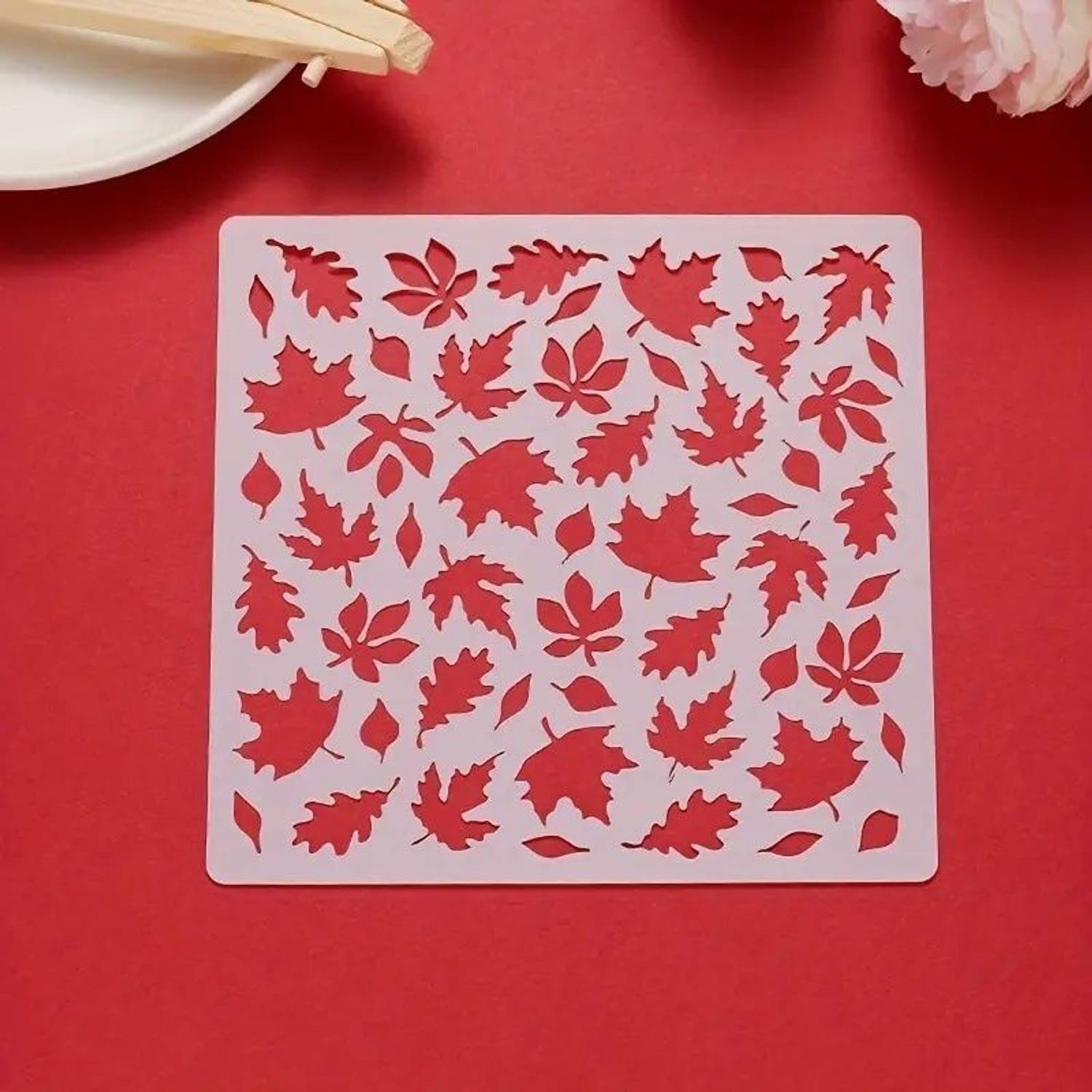 American-Elm American Elm Pack of 2 Maple Leaf Stencil Reusable Drawing Template Maple Leaf Stencil stencil Stencil