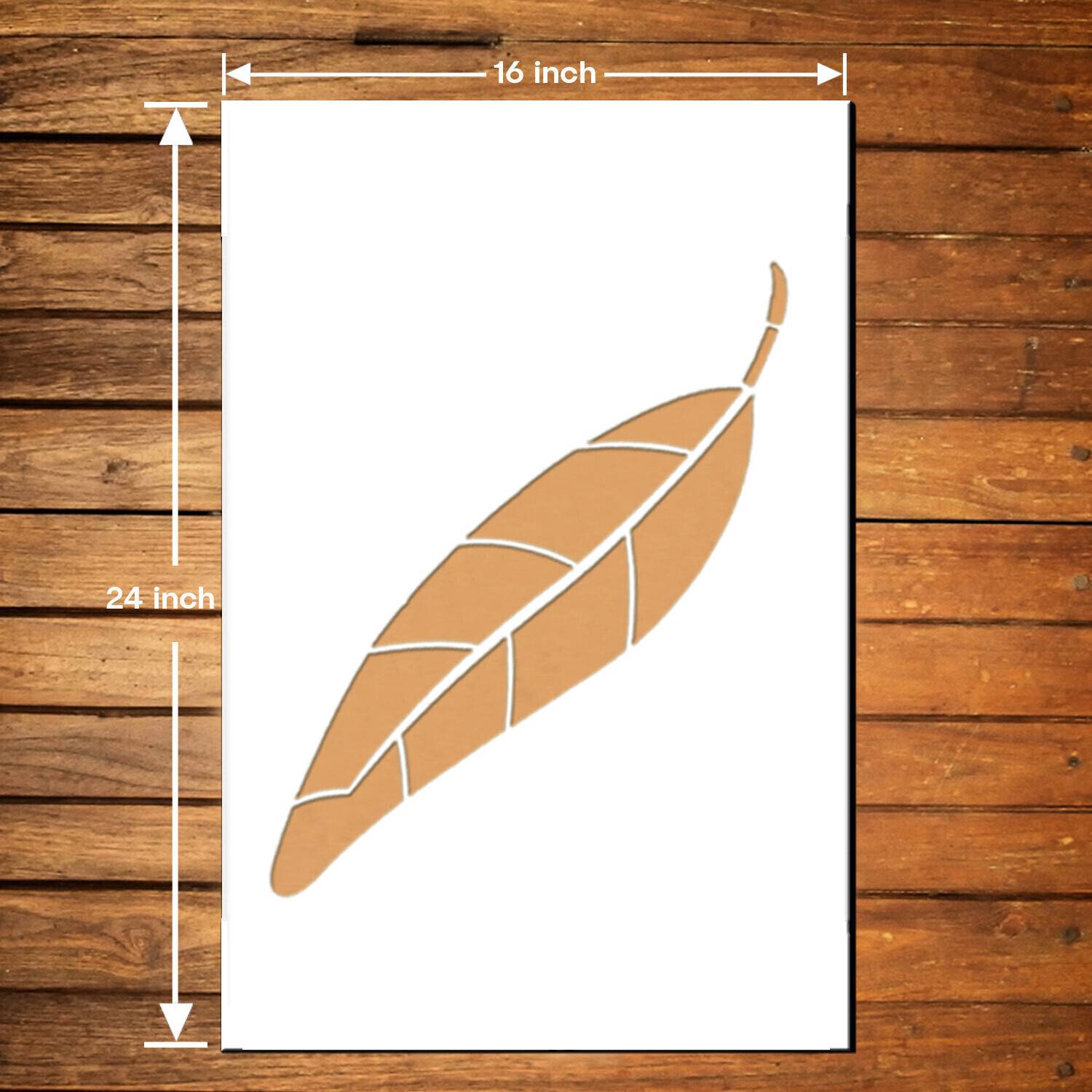 ARandNJ Painting Wall Stencils Pack of 1 (Size:- 16X24 Inch) Leaf DIY Reusable Design PATTERN STYLE- 40659 Modern Wall Home Arts Stencil