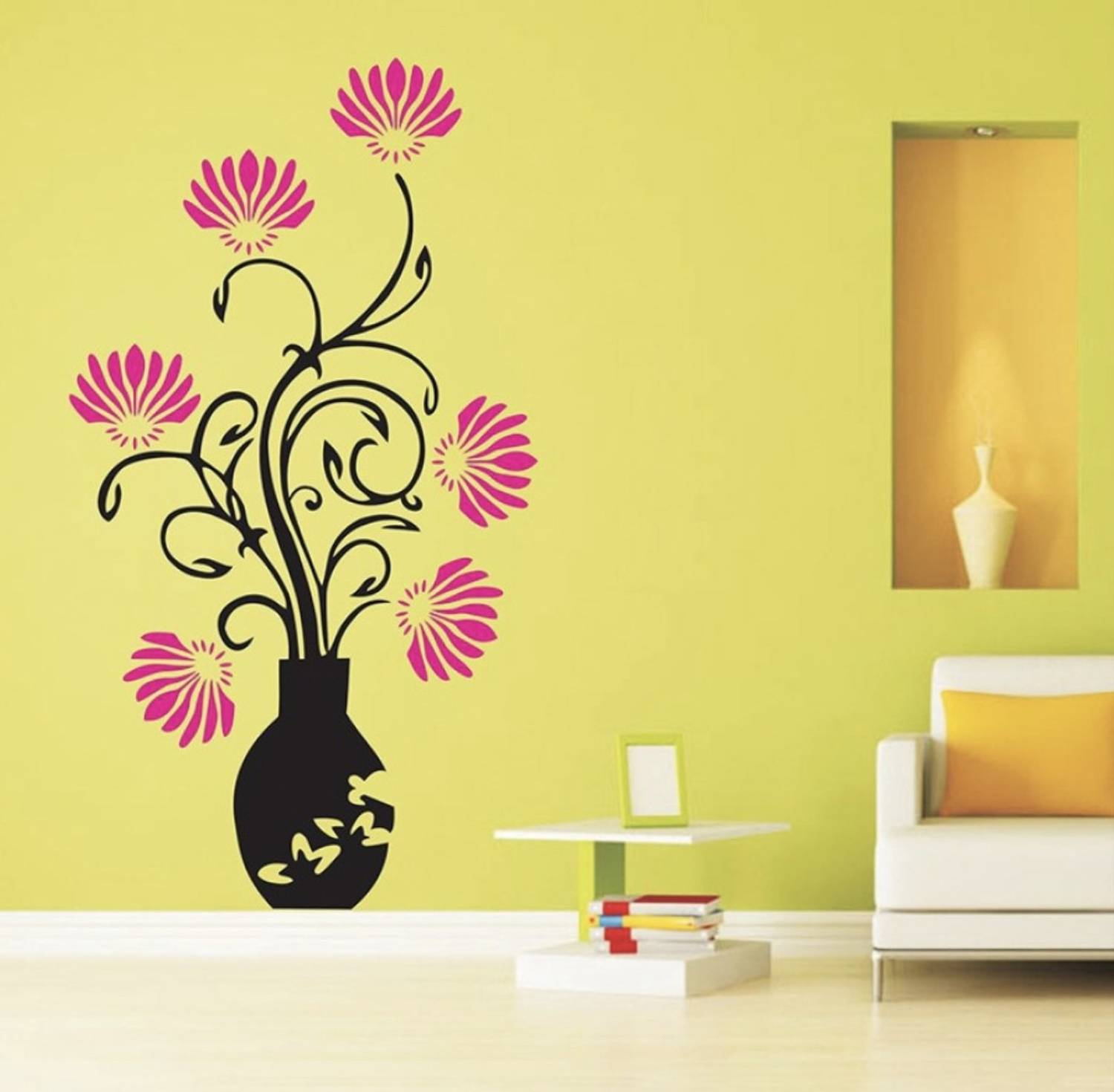 Nnk Decor Size: (16 x 24 Inches) Flower Pot Reusable PVC Wall Stencil for Home Decor D113_0 Wall Stencil Stencil