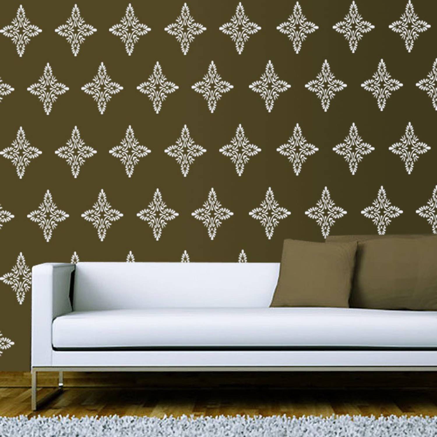 Arhat Motiff - Reusable Wall decor-(Size:-12X12 INCHES) Stencil