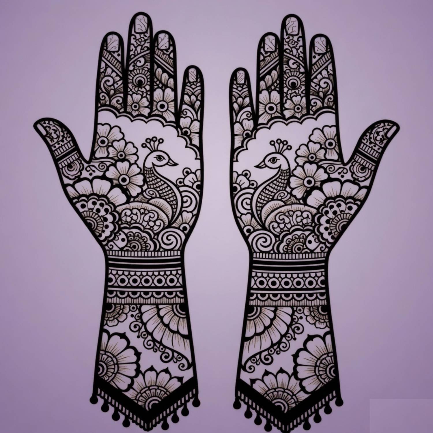 Astorez Bridal Arabic Mehndi Hand Tattoo Sticker Stencil for Women MehndiStencil-Arabic-Bridal_02 Mehndi Stencil