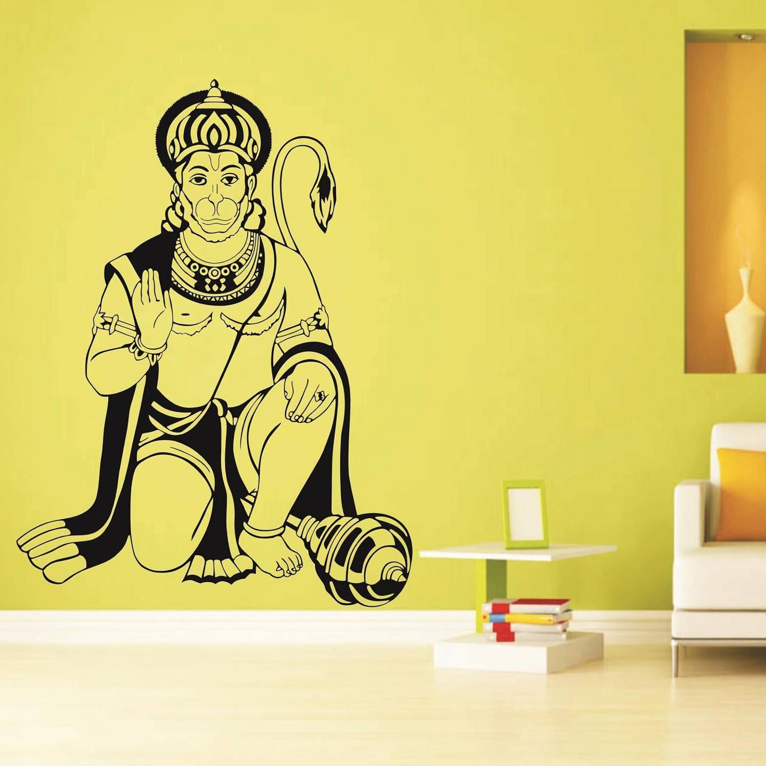 ARandNJ Painting for Wall Stencils (Size- 16X24 Inch) THEME- Hanuman Ji DIY Reusable Design Suitable For Pooja Room, Drawing Room, Entrance & Office Decoration Modern Print Wall Stencil