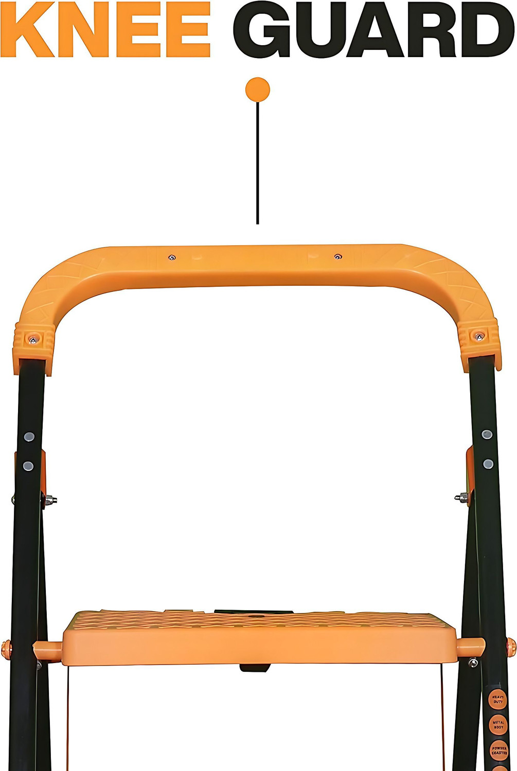 Image of PARASNATH 3 Step Ladder Heavy Duty Folding Ladder with Wide Steps Steel Ladder