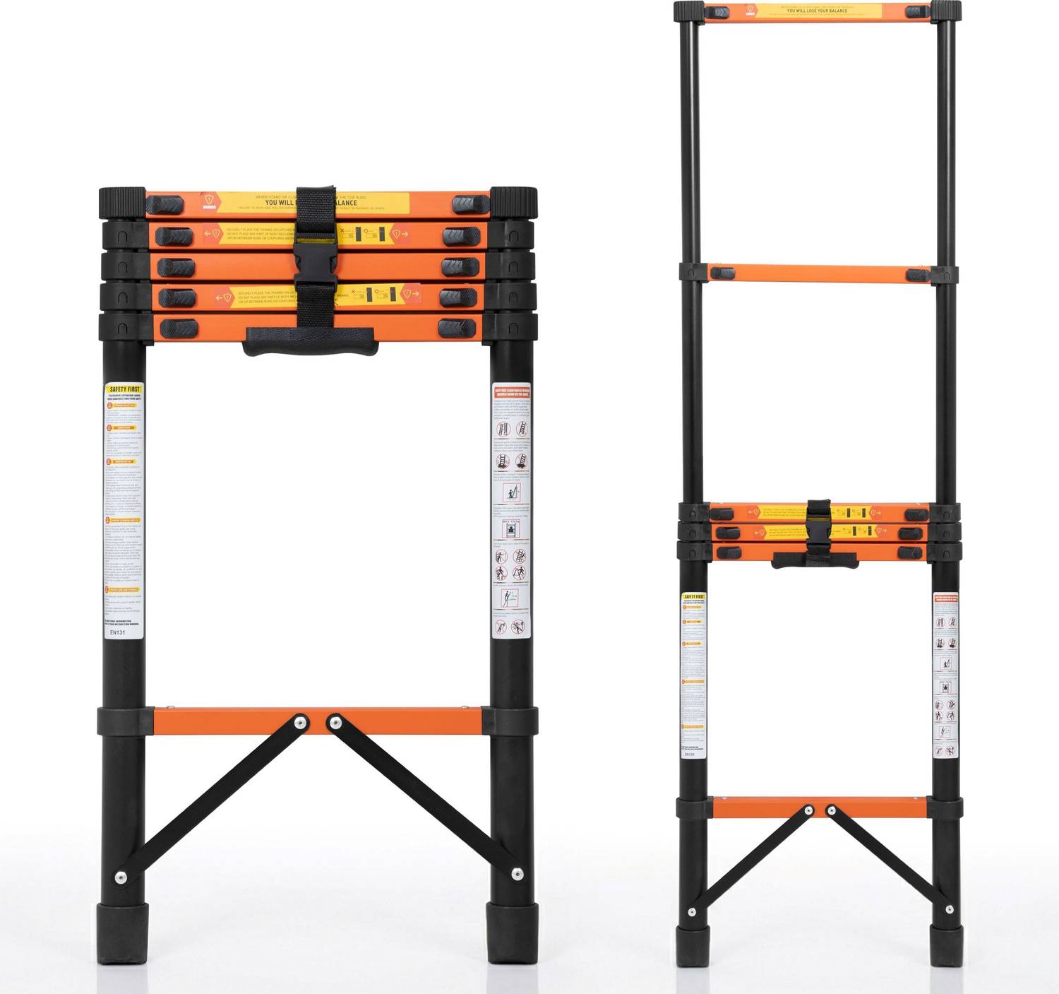 Plantex 2.3m Telescopic Ladder 6-Steps Carbon Steel - Image 1