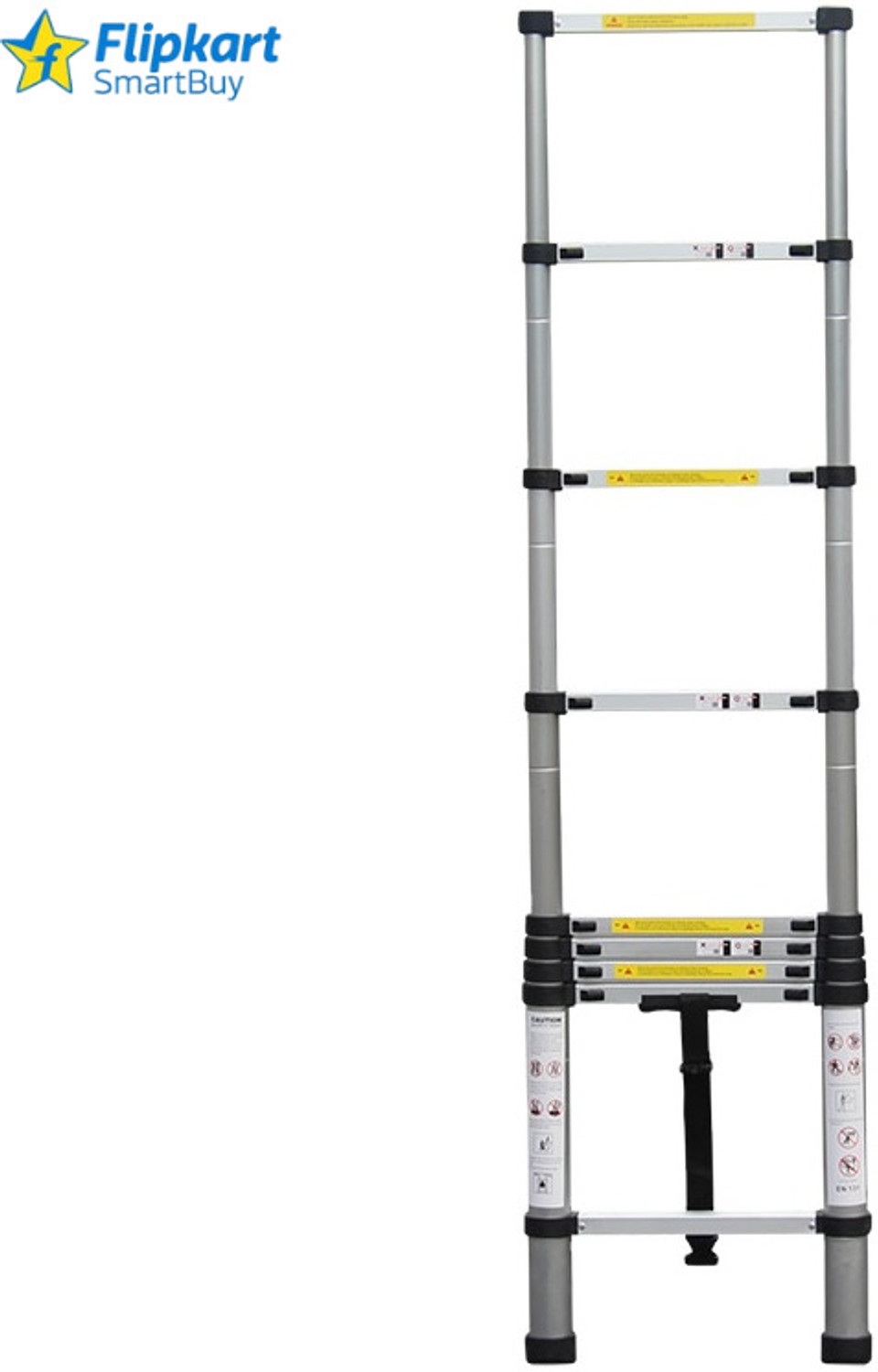 Image of Flipkart SmartBuy 10 Feet Portable Lightweight Compact Ultra Stable 2.9 Meter Telescopic Aluminium Ladder