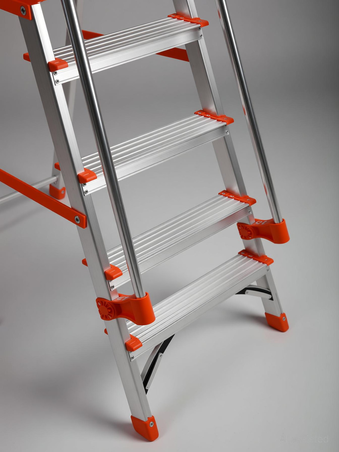Image of Mizu Exel 6 Steps Ladder For Home With Aluminium Steps & Upto 300 Kgs Load Capacity Steel Ladder