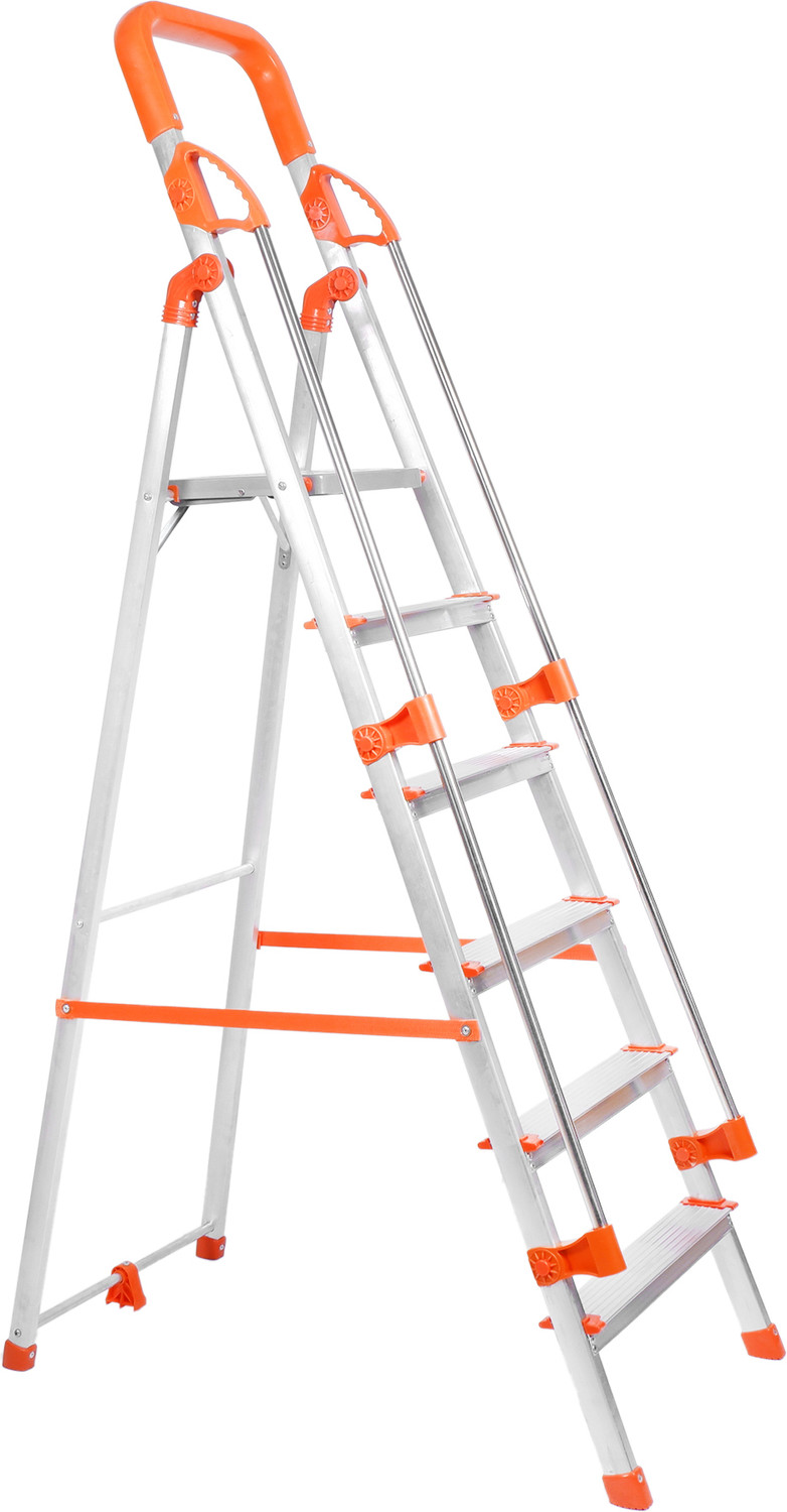 Image of Mizu Exel 6 Steps Ladder For Home With Aluminium Steps & Upto 300 Kgs Load Capacity Steel Ladder