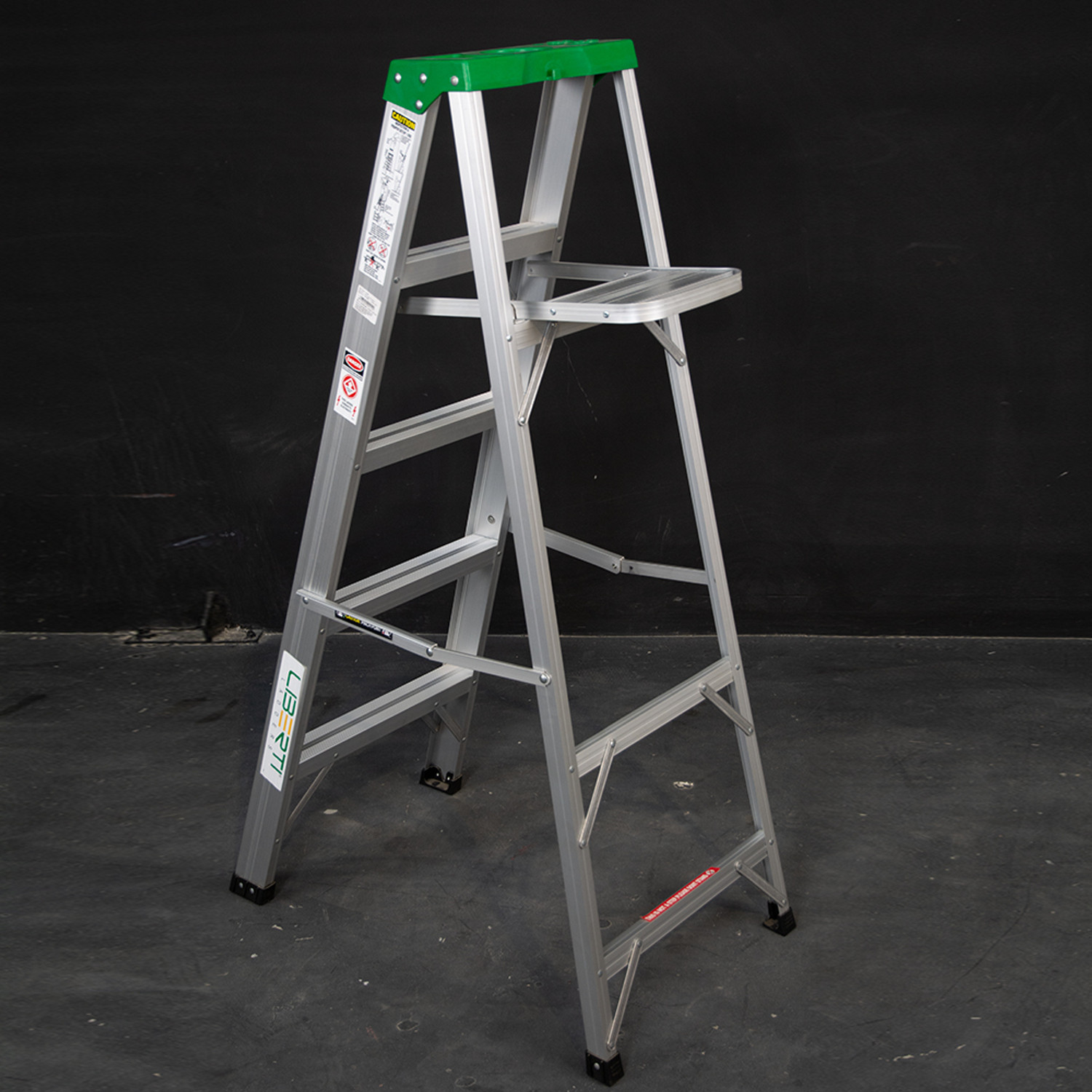 Image of LIBERTI 4 Step Ladder for Home | 5ft | Foldable with Anti Slip Steps Aluminium Ladder