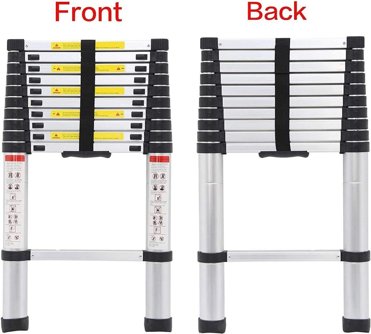 Image of Flipkart SmartBuy 11 Feet Portable Lightweight Compact Ultra Stable 3.2 Meter Telescopic Aluminium Ladder
