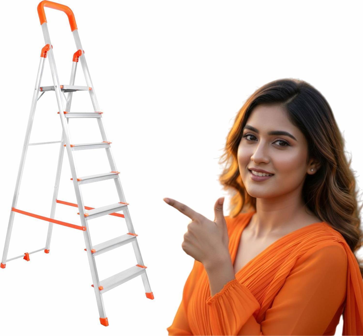 Mizu Exel 7 Steps Steel Ladder - Image 2