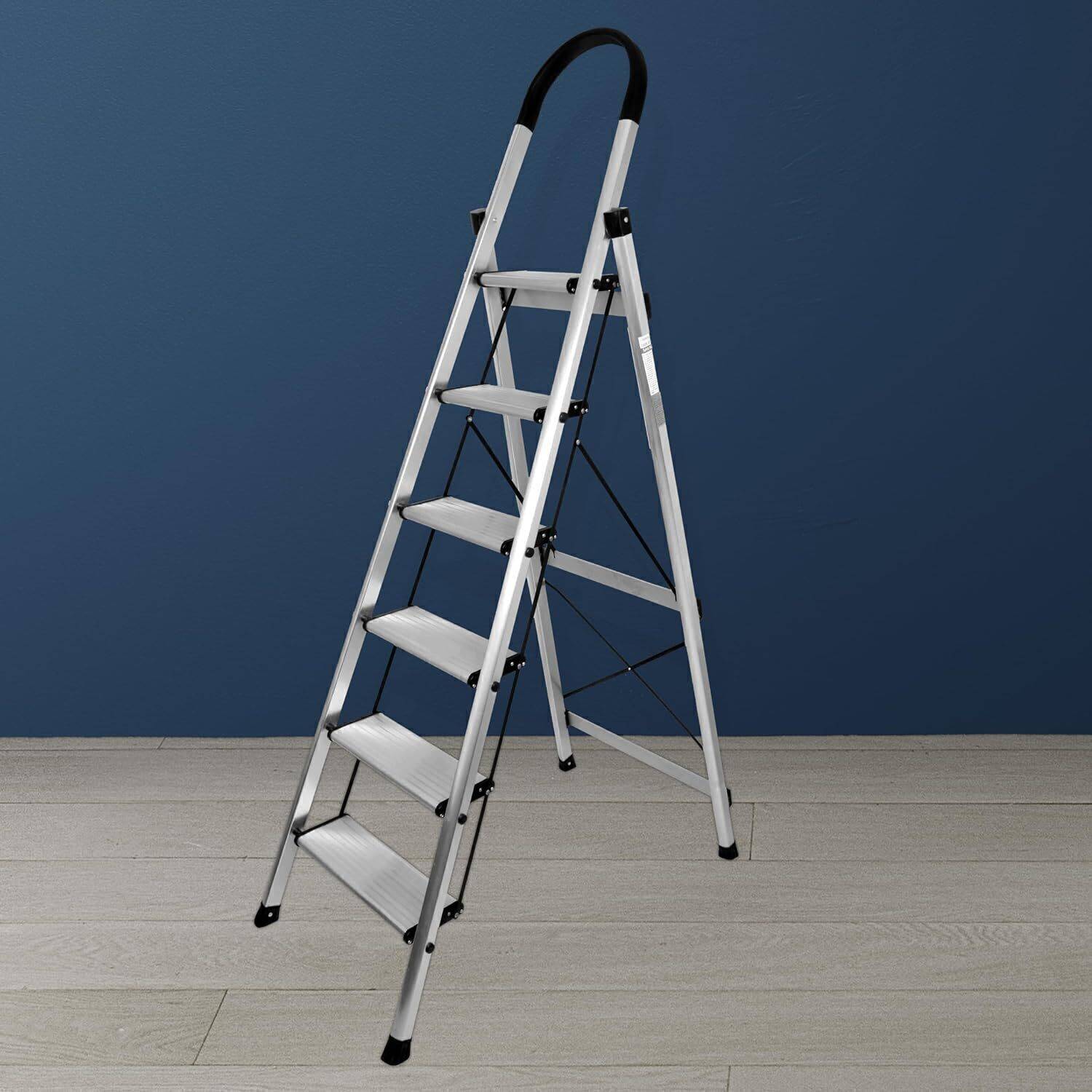 Plantex Plantex Surestep 6-Step Foldable Aluminum Ladder/Wide Anti