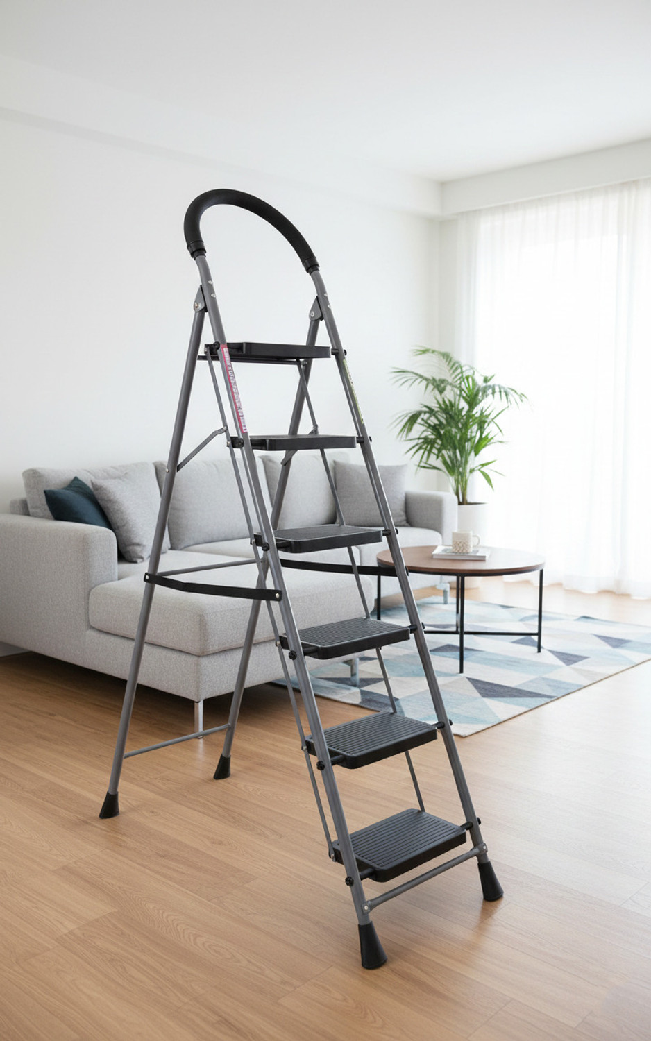 FLIPZON Premium 6 Step-Ladder for Home | Heavy Duty Foldable Ladder Steel Ladder