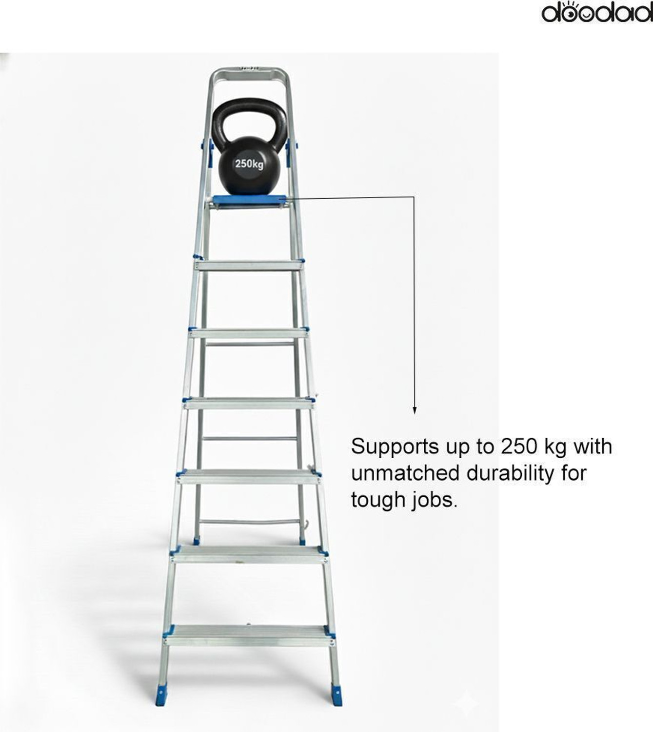 Image of doodad 5 Step 100% Aluminium material | No Steel Parts | Rust-Free Step Ladder for Home Aluminium Ladder