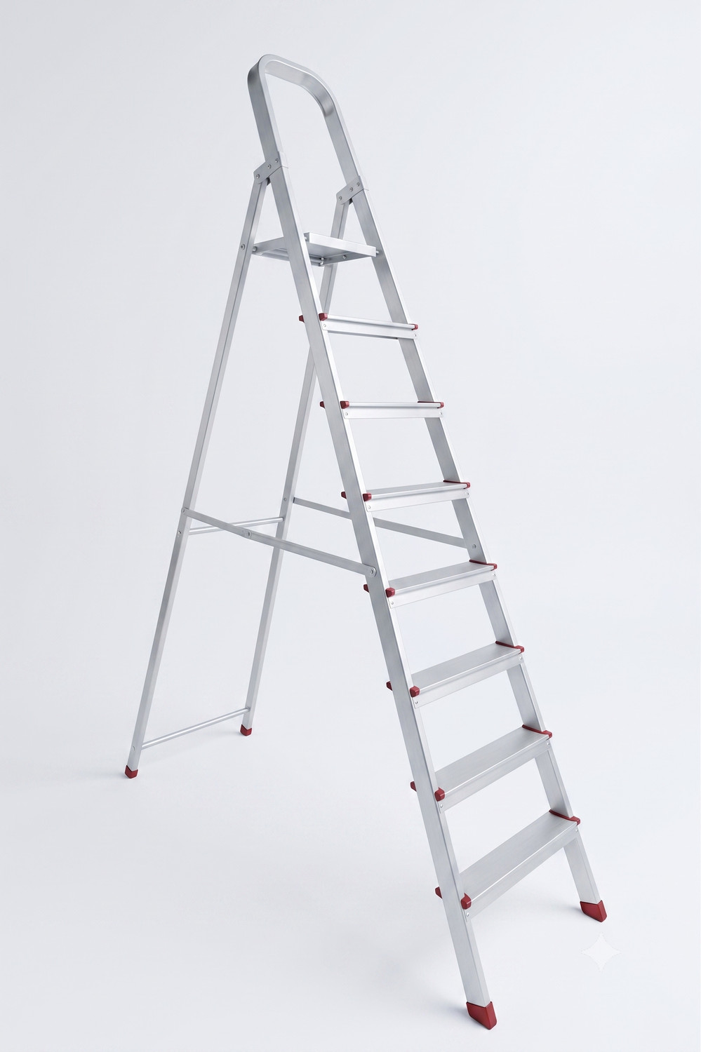 Image of EMAC Aluminium 8 Step 3 Inch Wide Step Ladder For Home And Office Use Aluminium Ladder