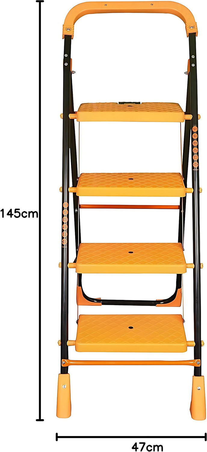Image of PARASNATH 4 Step Kohinoor ladder anti-skid Folding ladder made in india Mild Steel Ladder