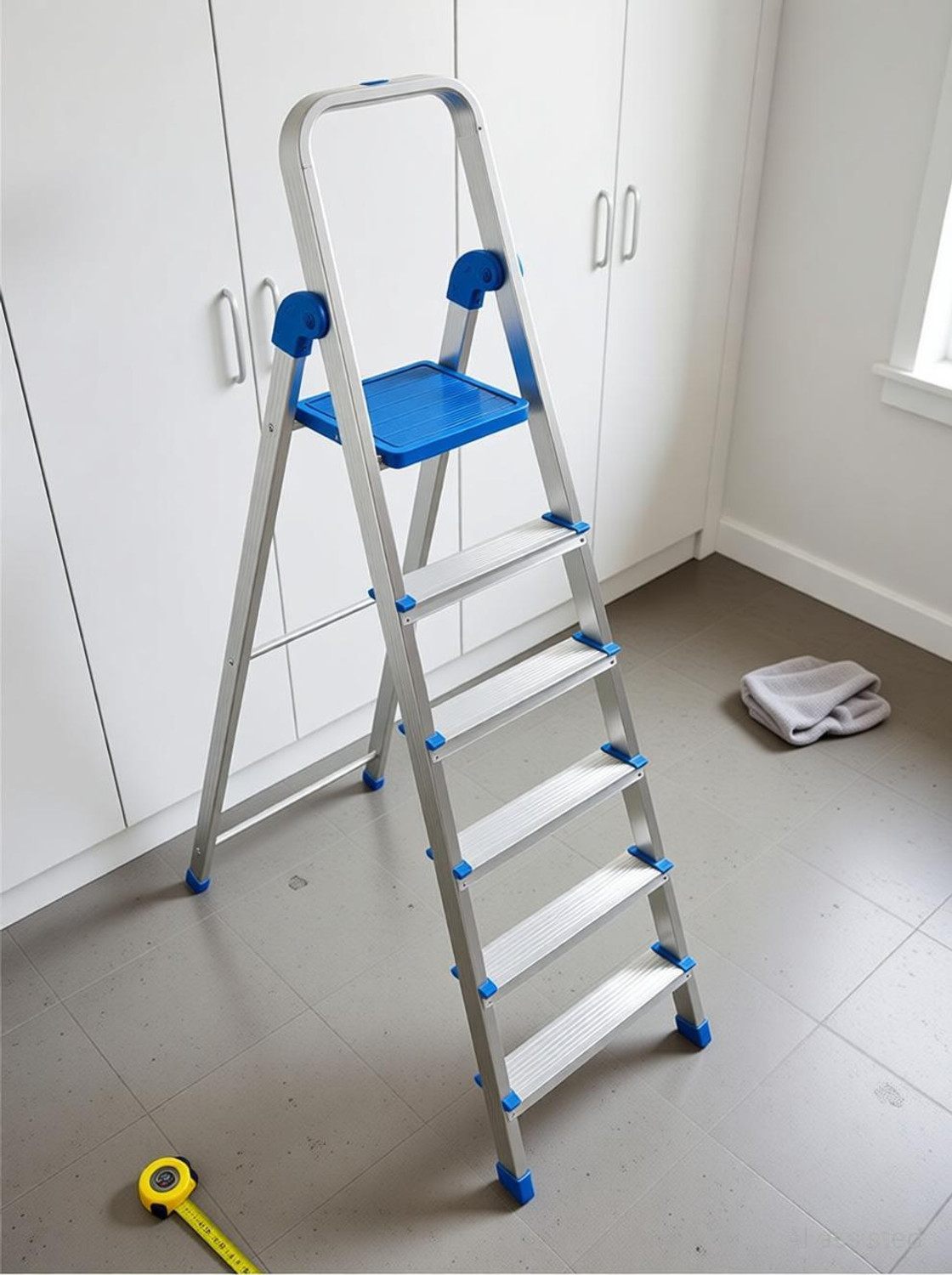Image of doodad 6 Step 100% Aluminium material | No Steel Parts | Rust-Free Step Ladder for Home Aluminium Ladder