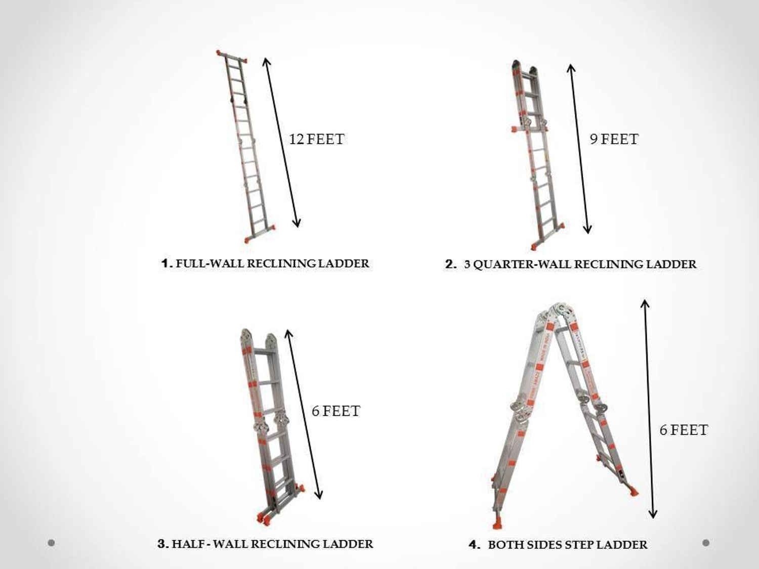 Image of Prime Amaze 12 feet (12 Steps) Multipurpose 8-in-1 Foldable Aluminium Ladder Aluminium Ladder