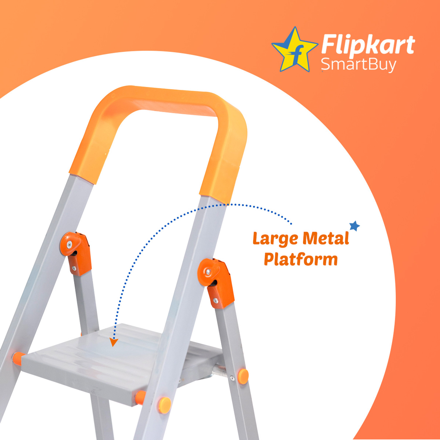 Image of Flipkart SmartBuy 5 Step Hybrid Aluminium Ladder