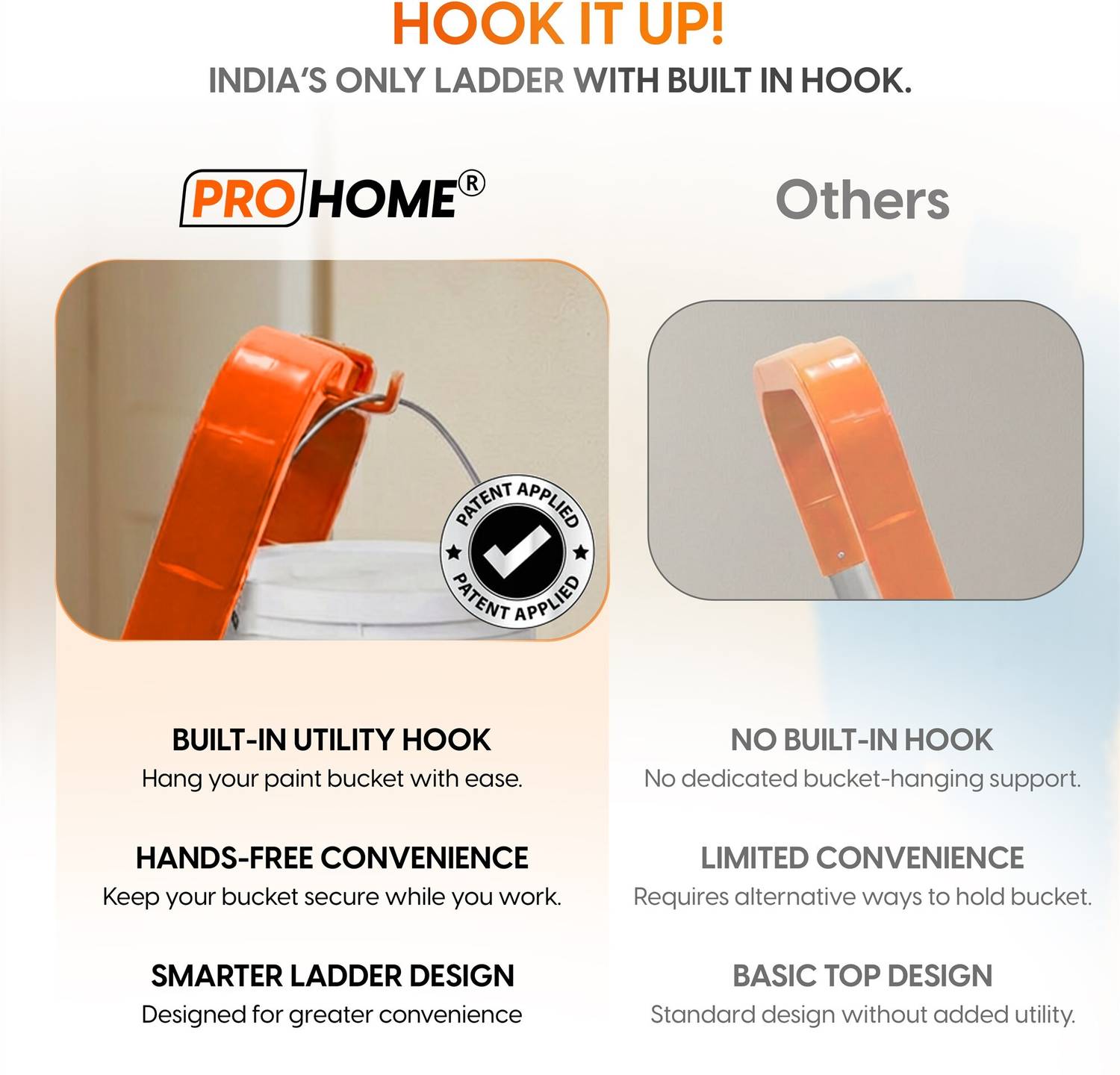 ProHome 8 Steps Aluminium Ladder with Anti Slip Shoes - Image 5