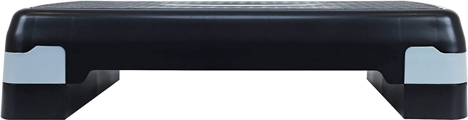 Image of Arising Fitness Stepper Exercise Platform with Risers Stepper Stepper (grey, Black) Stepper