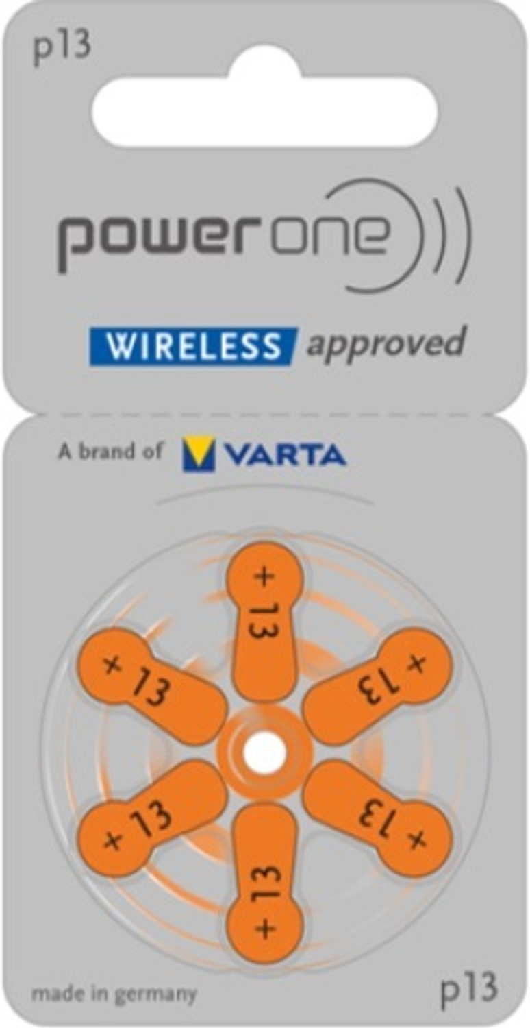 Image of Power one P13 1.45V PR48 Hearing Aid Batteries