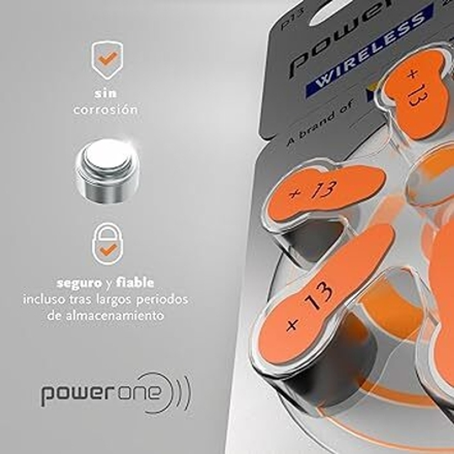 Image of Power one P13 1.45V PR48 Hearing Aid Batteries