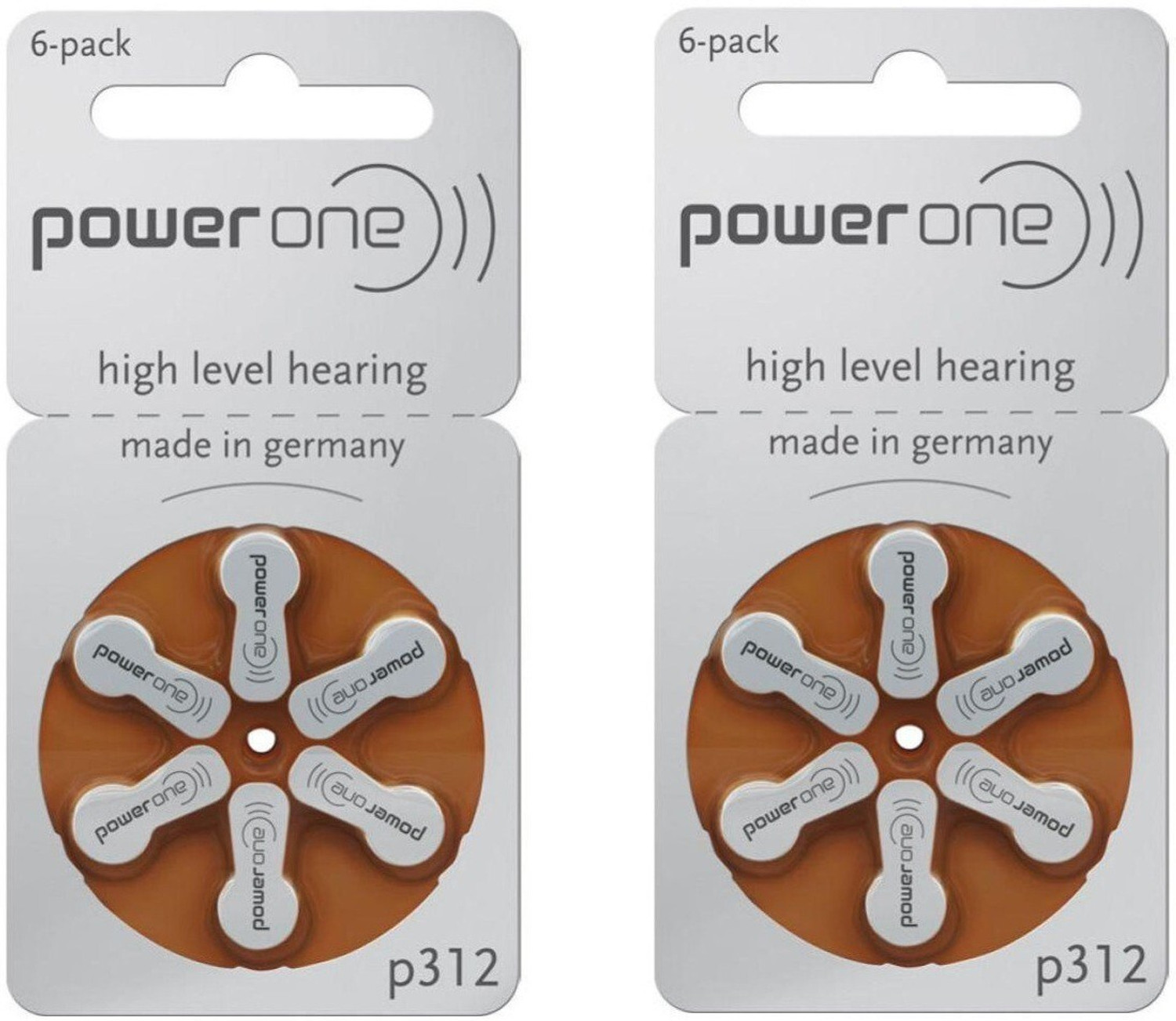 Image of Power one P312 Hearing Aid Batteries 1.45V 2 patta (12 battery) Button Cells Stethoscope Case