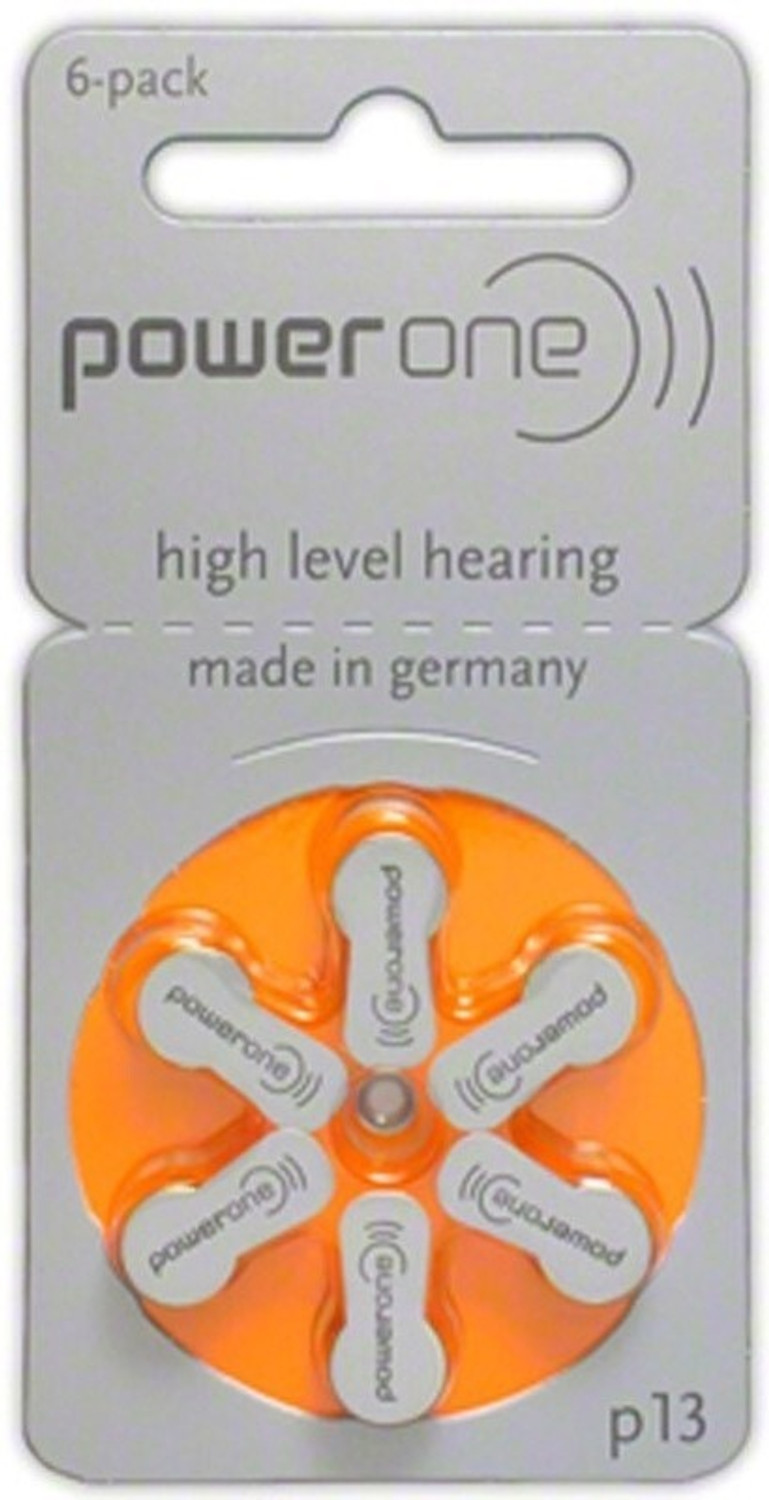 Image of Power one P13 1.45V PR48 Hearing Aid Batteries