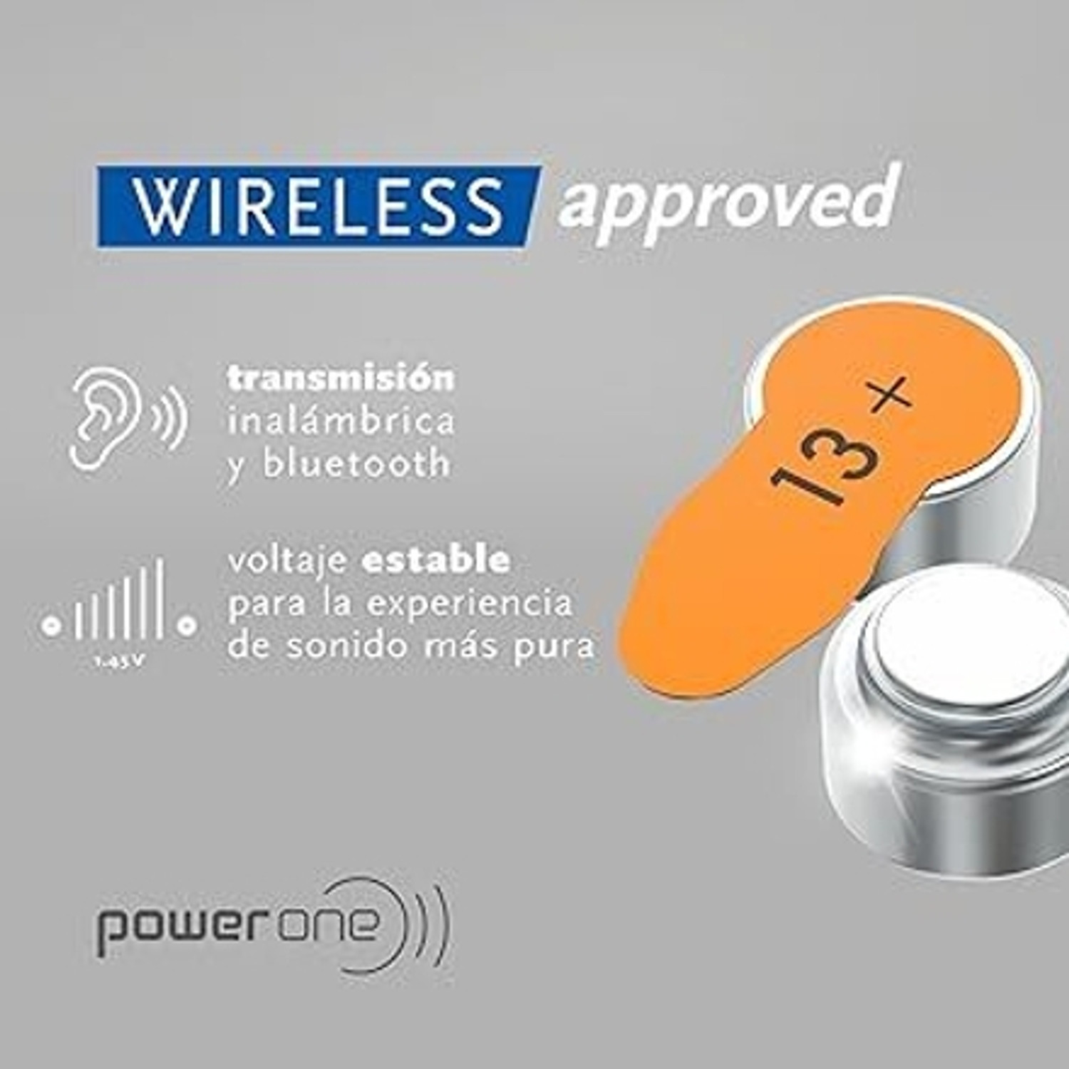 Image of Power one P13 1.45V PR48 Hearing Aid Batteries